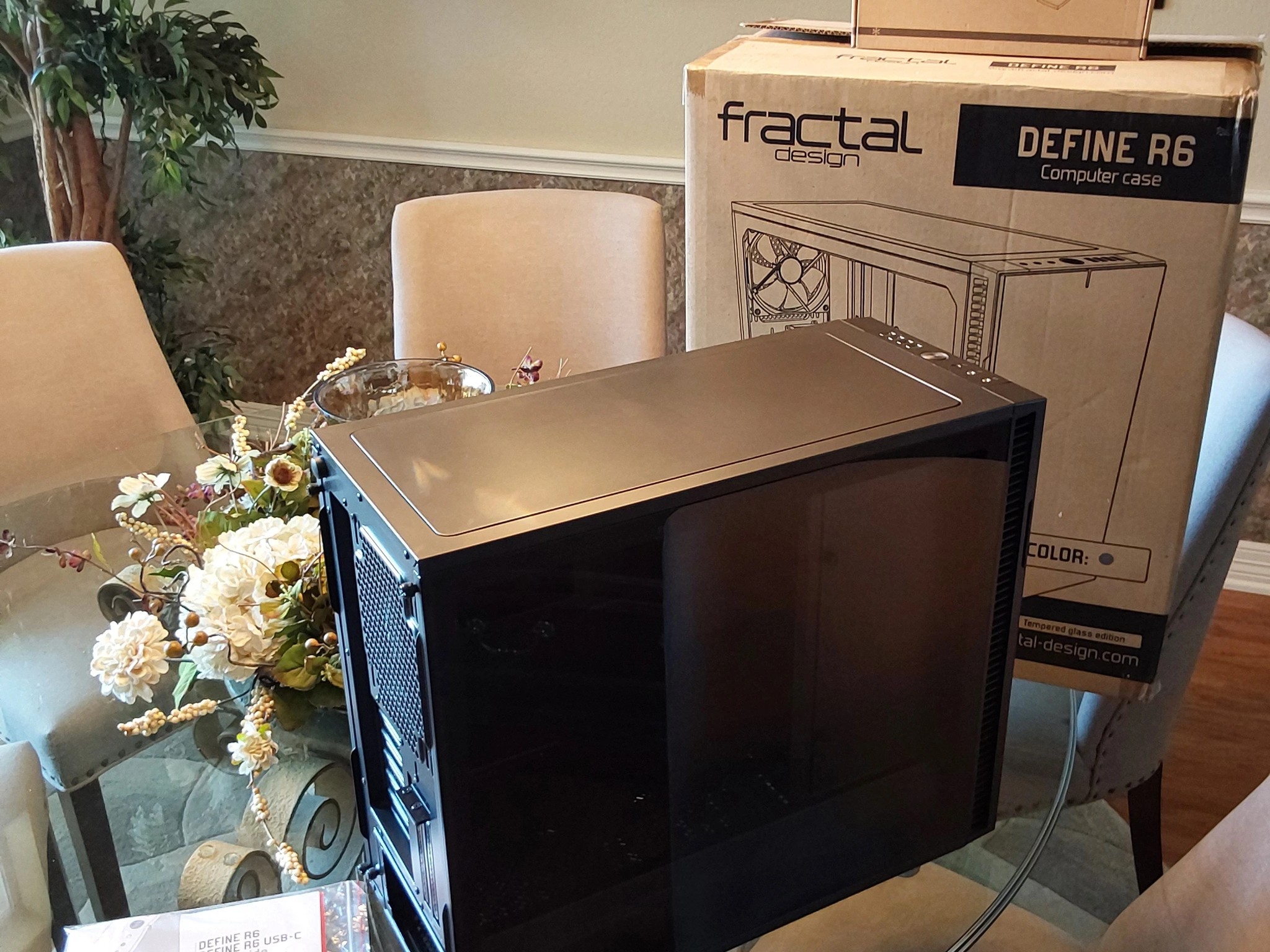 Fractal Design Define R6 - Mid Tower Computer Case - Gunmetal Grey, Tempered Glass