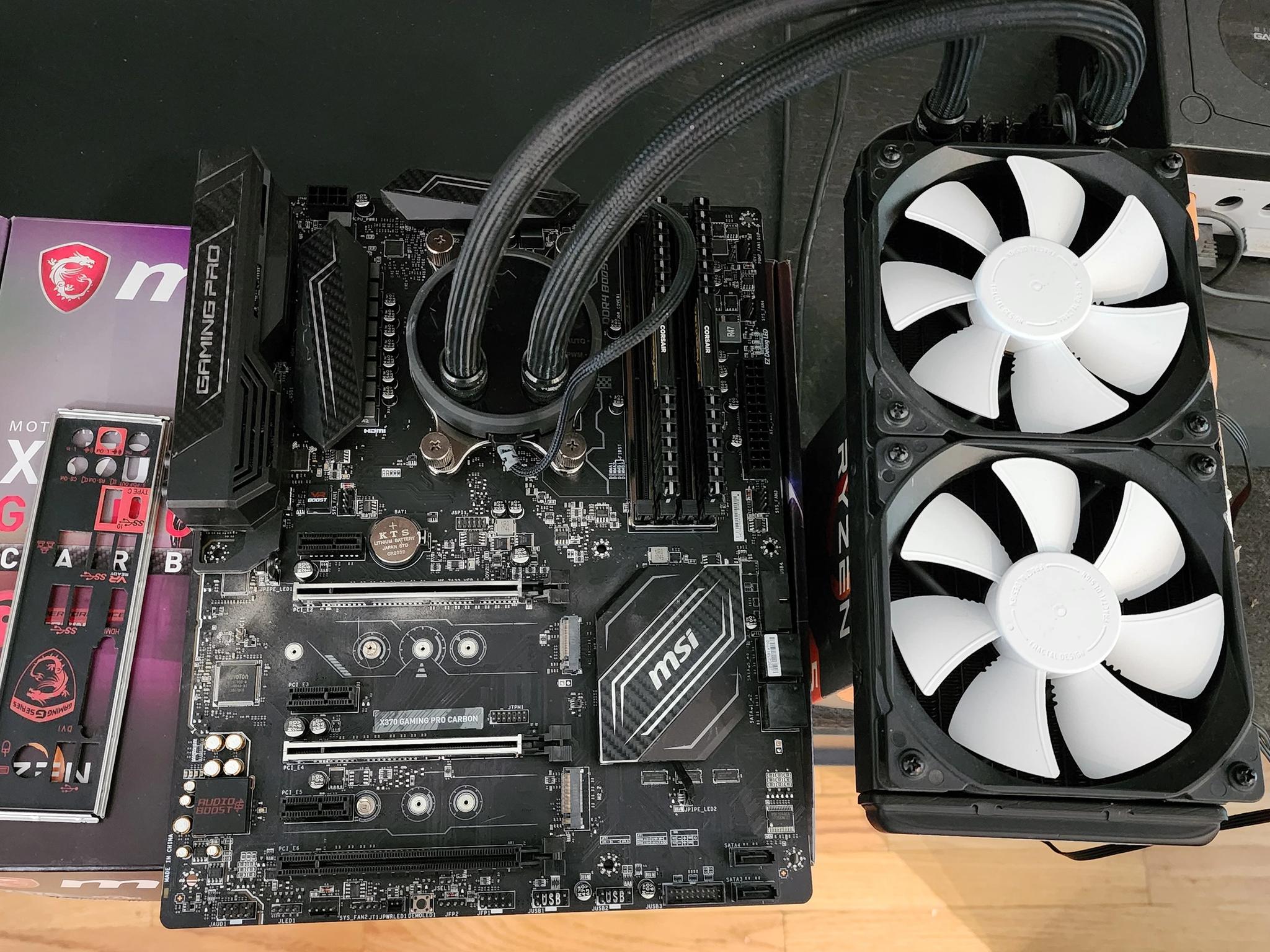 MSI x370 Gaming Pro Carbon With CPU and CPU AIO
