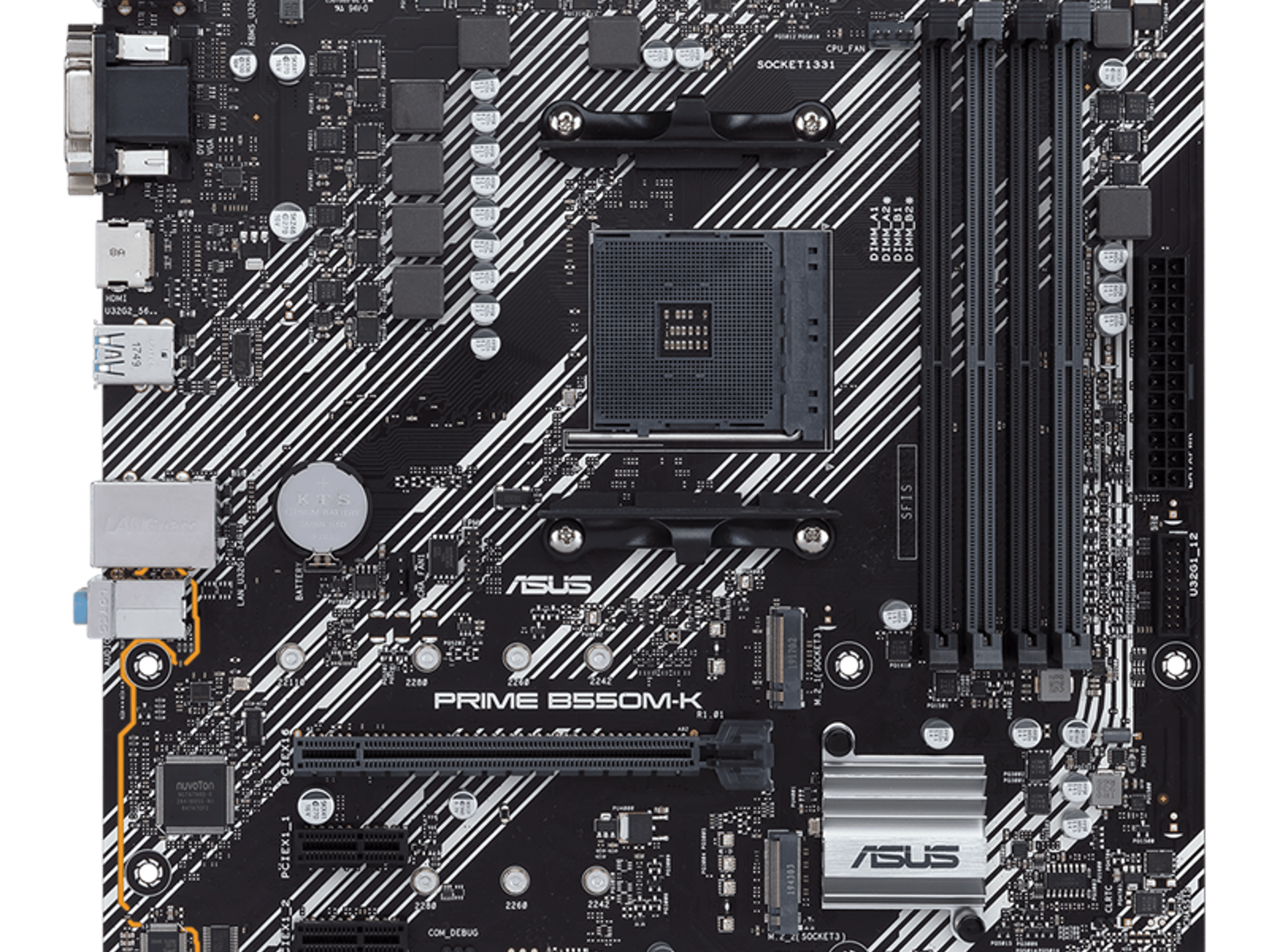 ASUS PRIME B550M-K AMD B550 AM4 DDR4 MicroATX Desktop Motherboard