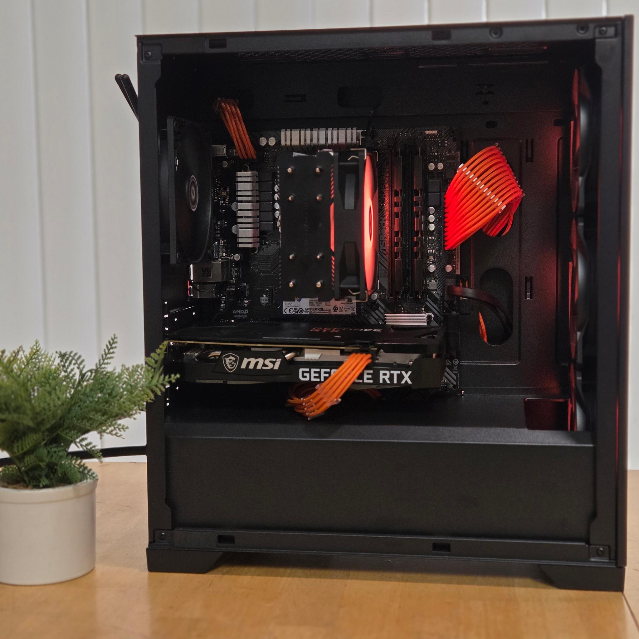⚫Black and Orange RTX 3060 Gaming PC🟠