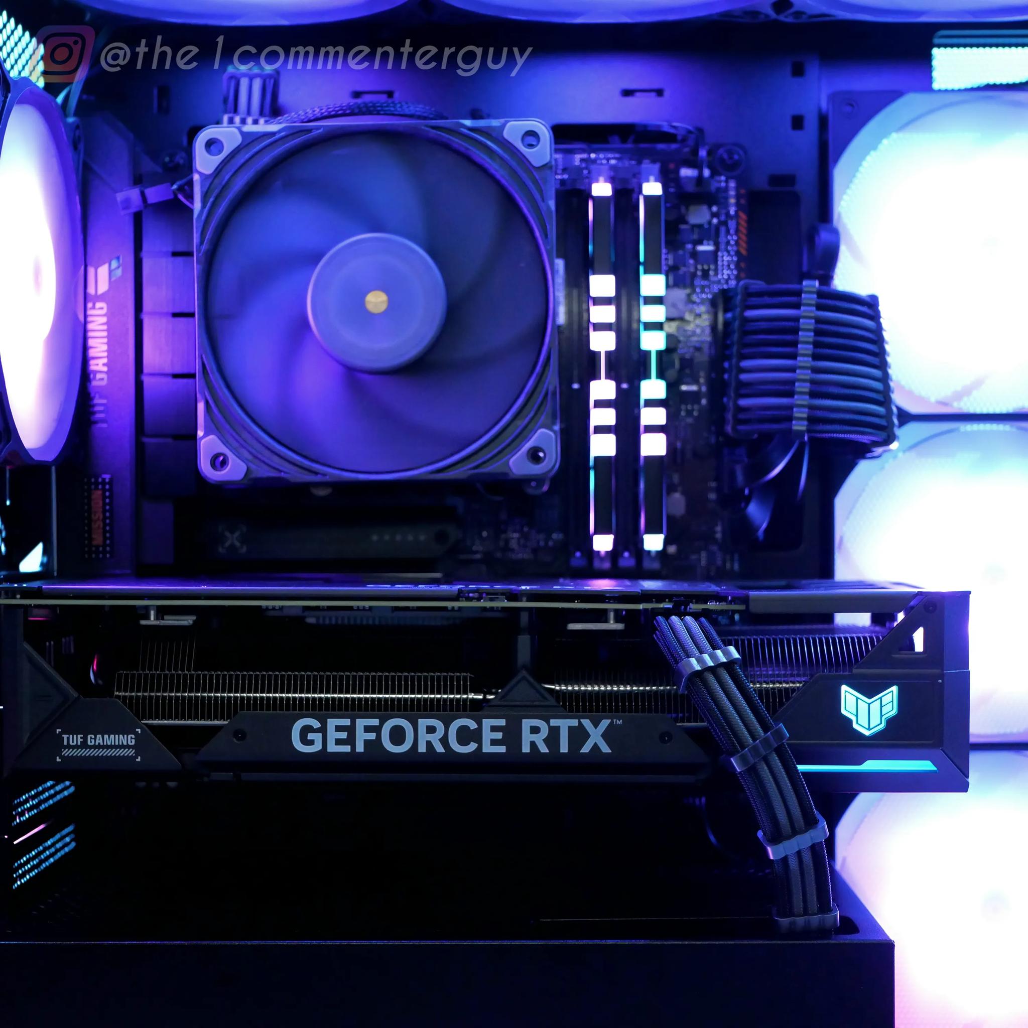 TUF Metal | RTX 4070, I5 13400F (10-core), 32gb ram Glass tower RGB PC