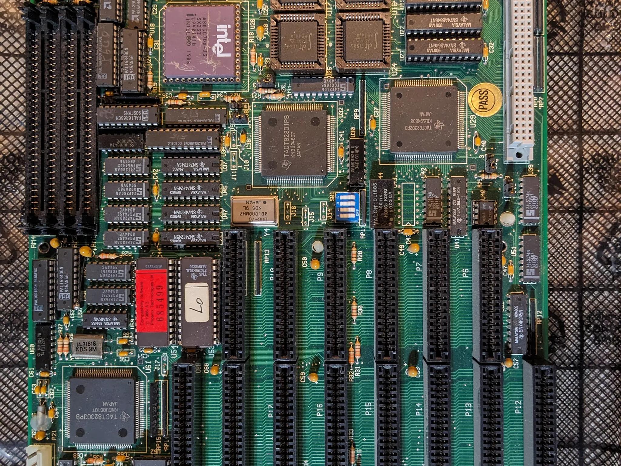 386 Motherboard with 386DX 33 CPU and Coprocessors-Not working