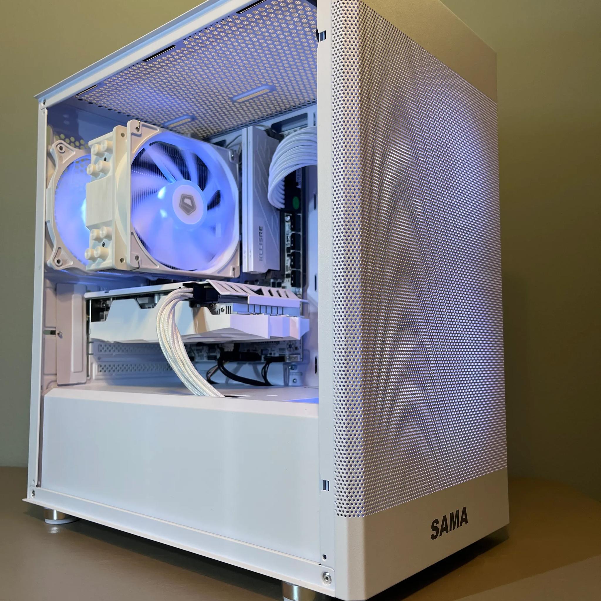 ⚪⚪ White Gaming PC⚪AMD RX 5500 XT 8GB⚪Ryzen 3 3100⚪16GB DDR4⚪500GB NVME