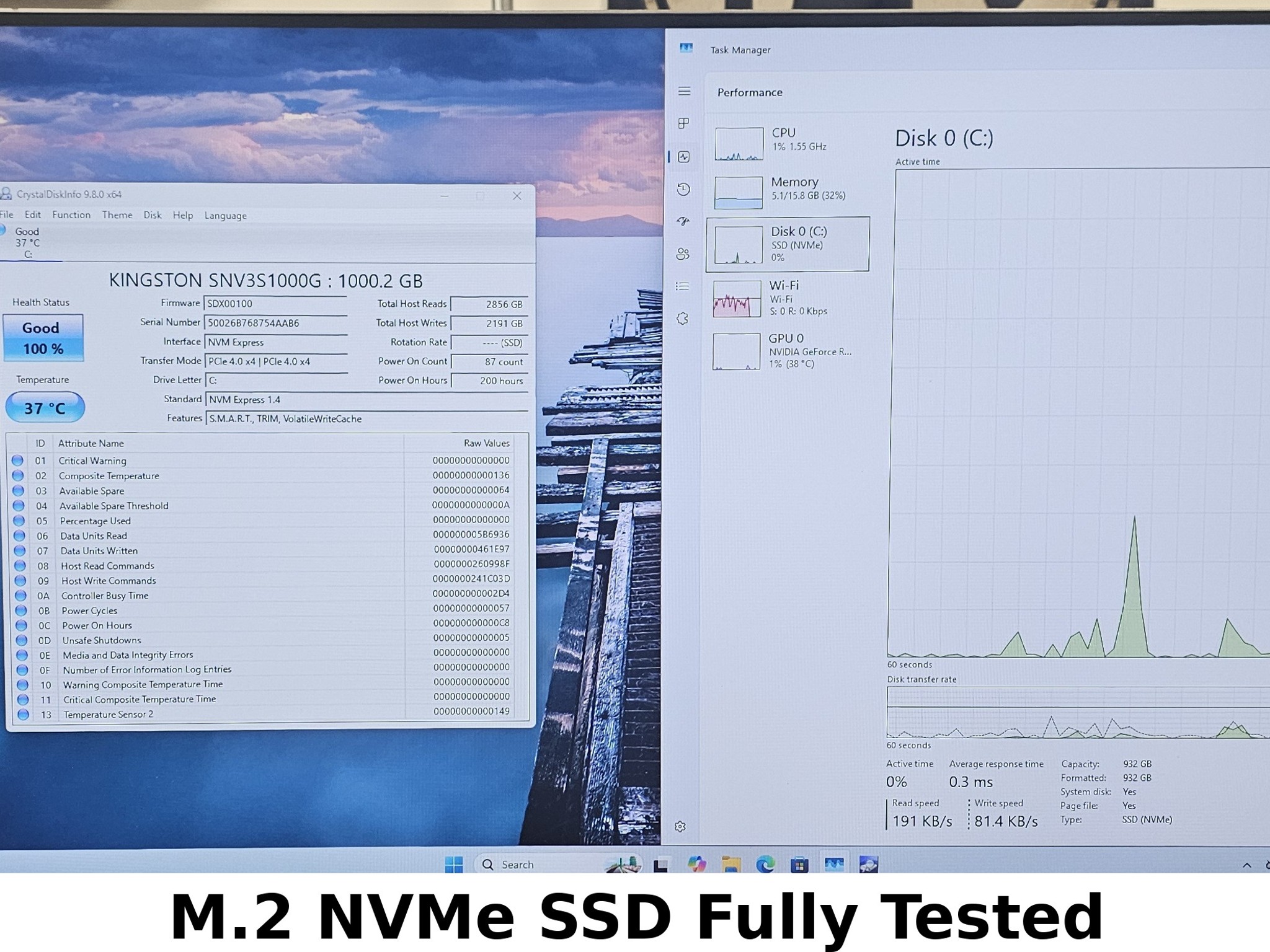 1TB NVMe M.2 SSD (PCIe 4.0) Kingston NV3