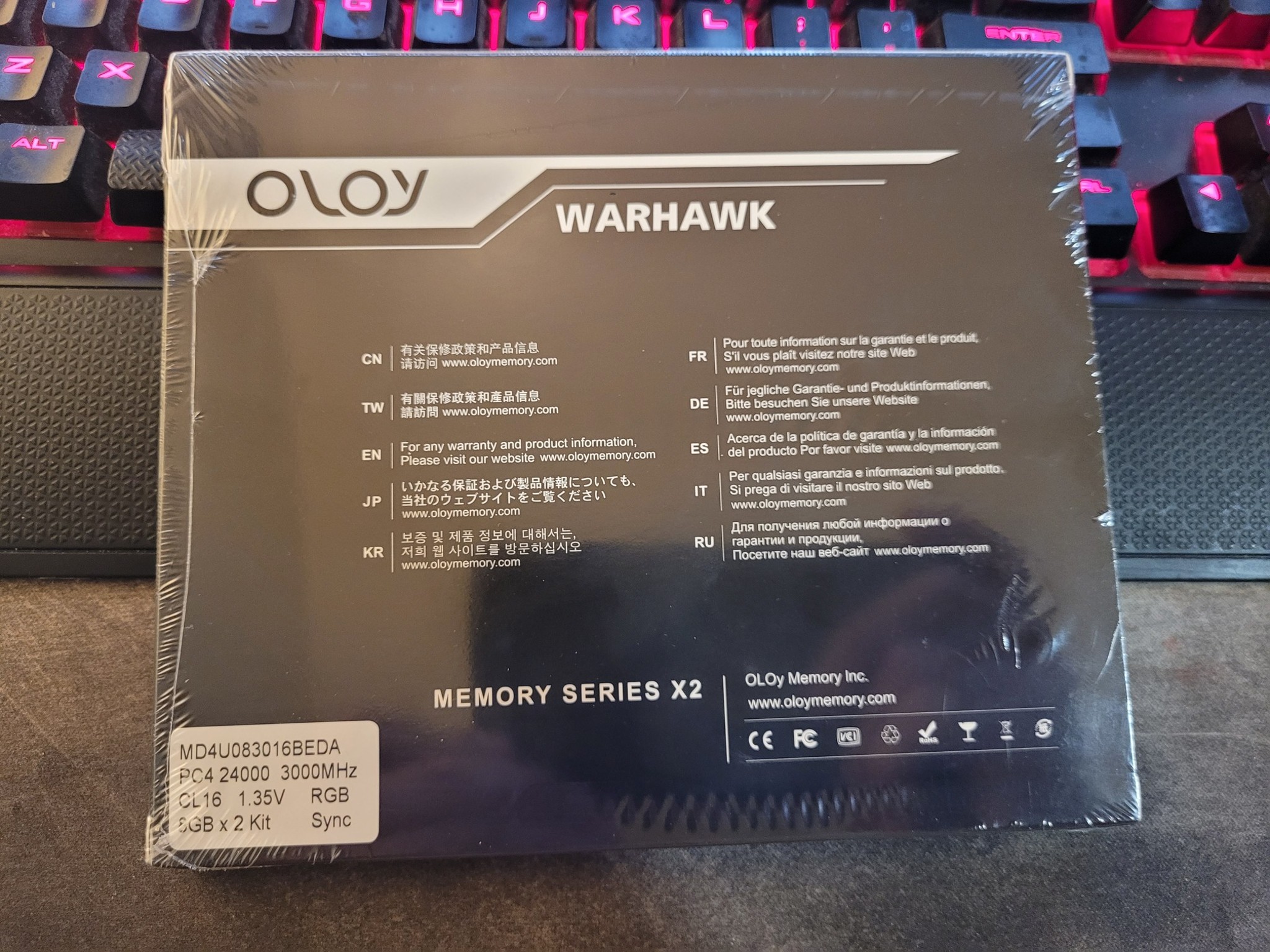 OLOy DDR4 RAM 16GB (2x8GB) Warhawk Aura Sync RGB 3000 MHz CL16  Brand New and Sealed !!