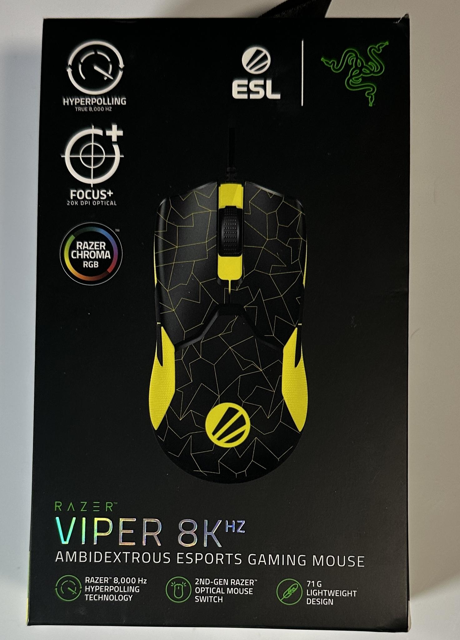 Razer Viper 8KHz ultralight ambidextrous wired gaming mouse ESL edition, sealed