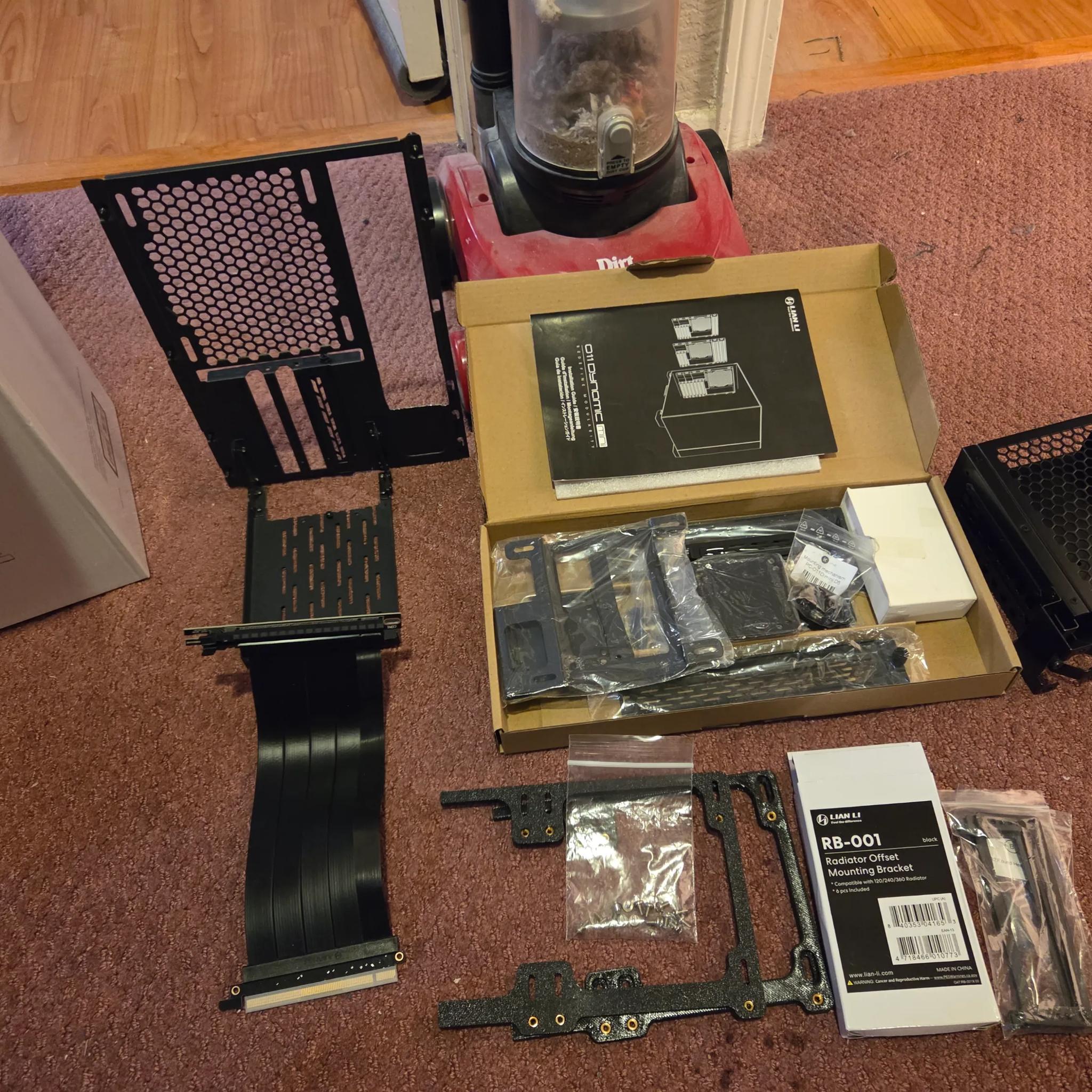 Lian Li 011 Mini Black w/ EK Distro Plate and Extras