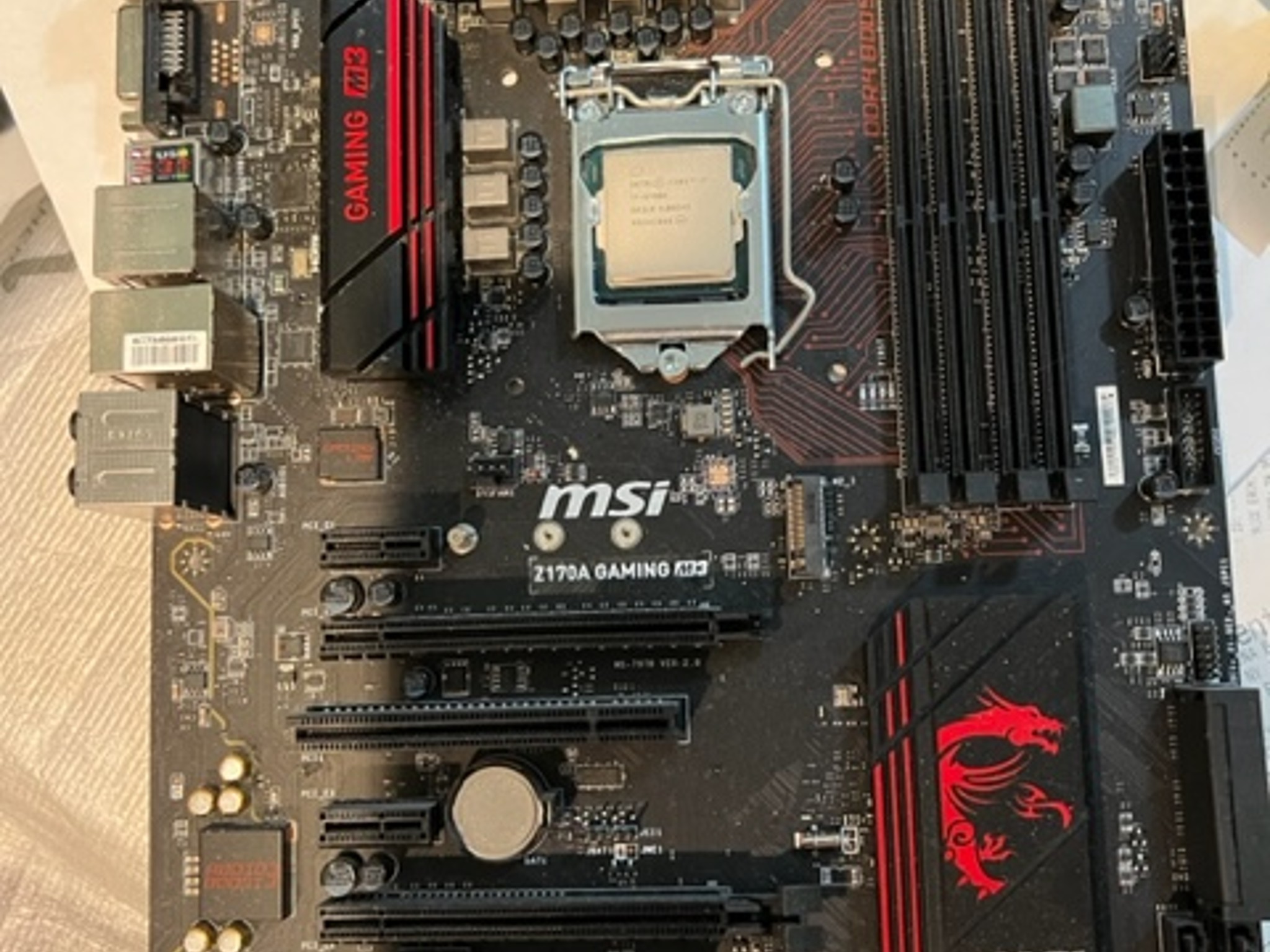 MSI Z170A GAMING M3 LGA 1151 Intel Z170 HDMI SATA 6Gb/s USB 3.1 ATX Intel Motherboard