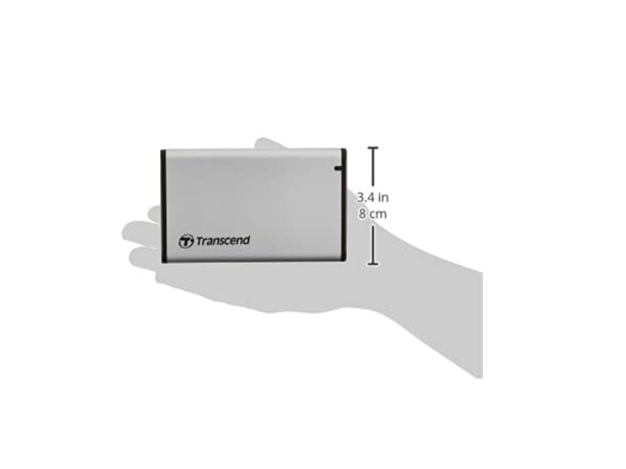NEW TRANSCEND 2.5” SSD/HDD EXTERNAL ALUMINIUM ENCLOSURE, USB 3.0, One Touch Backup