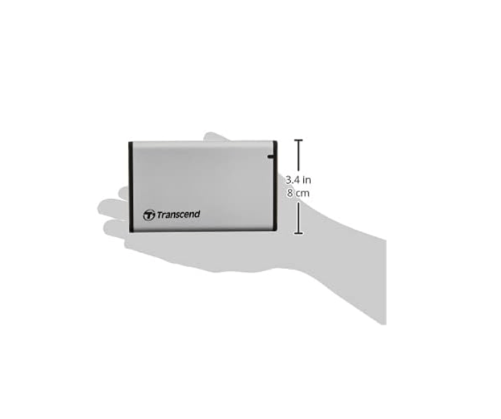 NEW TRANSCEND 2.5” SSD/HDD EXTERNAL ALUMINIUM ENCLOSURE, USB 3.0, One Touch Backup