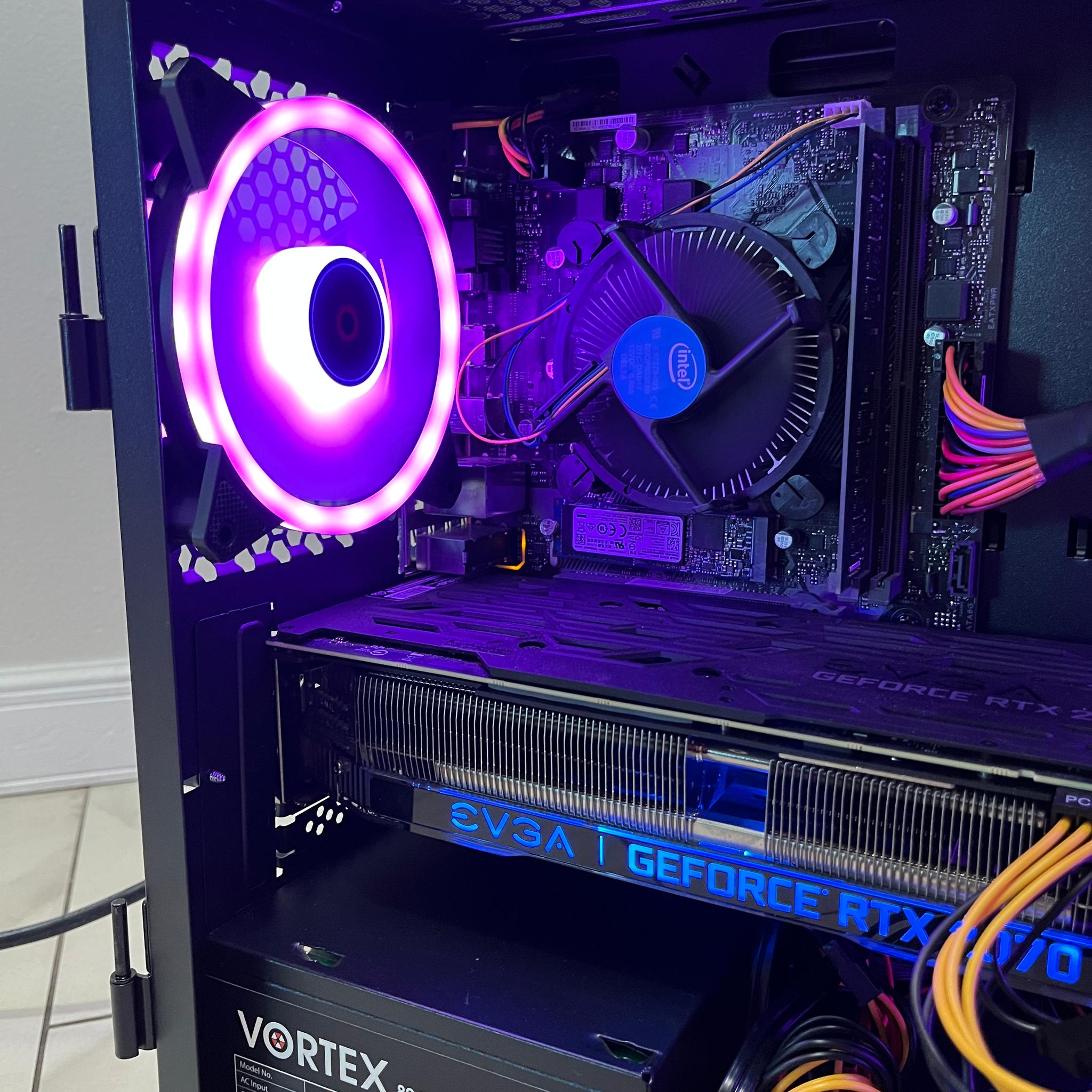 NVIDIA RTX 2070, Intel Core i5-9400, 16GB RAM, 1.2TB Storage, Gaming PC w/ Wi-Fi, BT & RGB Remote