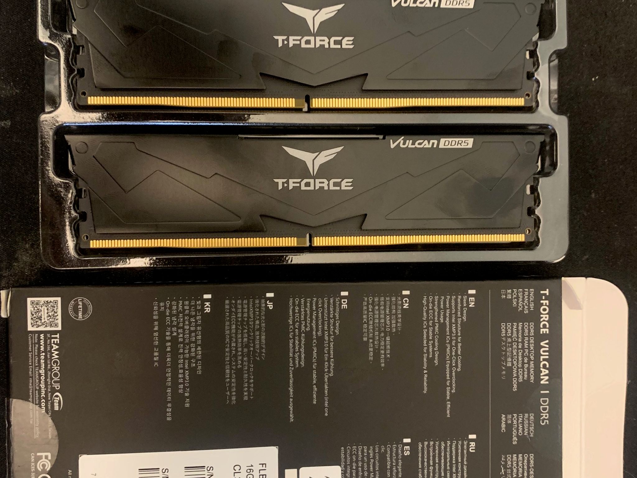 Team Group - Team T-Force Vulcan 32GB (2 x 16GB) 288-Pin PC RAM DDR5 5600 (PC5 44800)