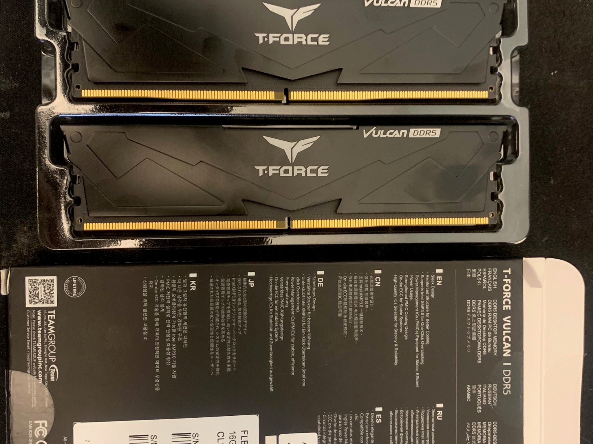 Team Group - Team T-Force Vulcan 32GB (2 x 16GB) 288-Pin PC RAM DDR5 5600 (PC5 44800)