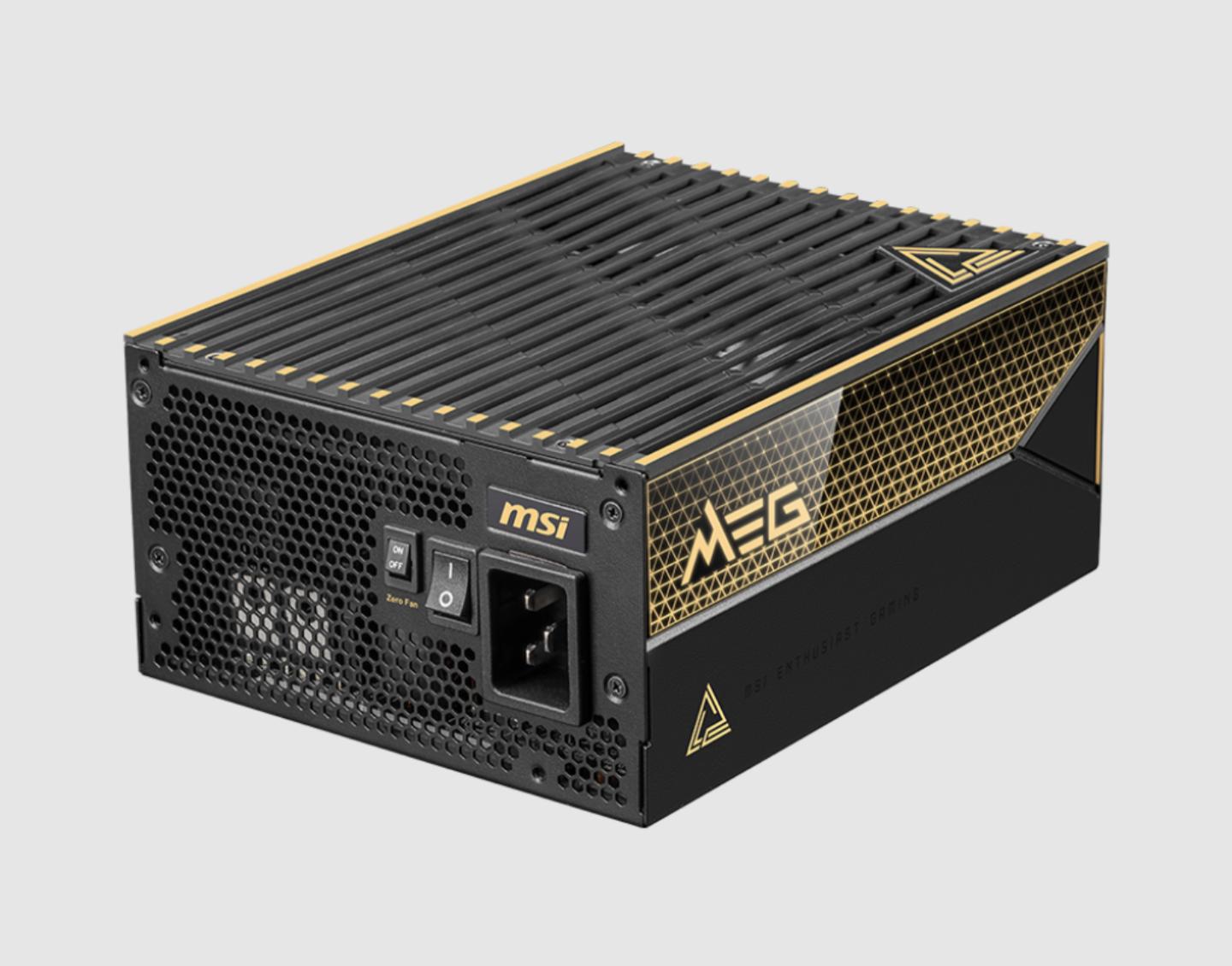MSI MEG Ai1600T *NEW IN HAND* PCIE5 80+ TITANIUM 1600w PSU, Dual 12V-2x6 5090 5080 9070 XT 7900 XTX