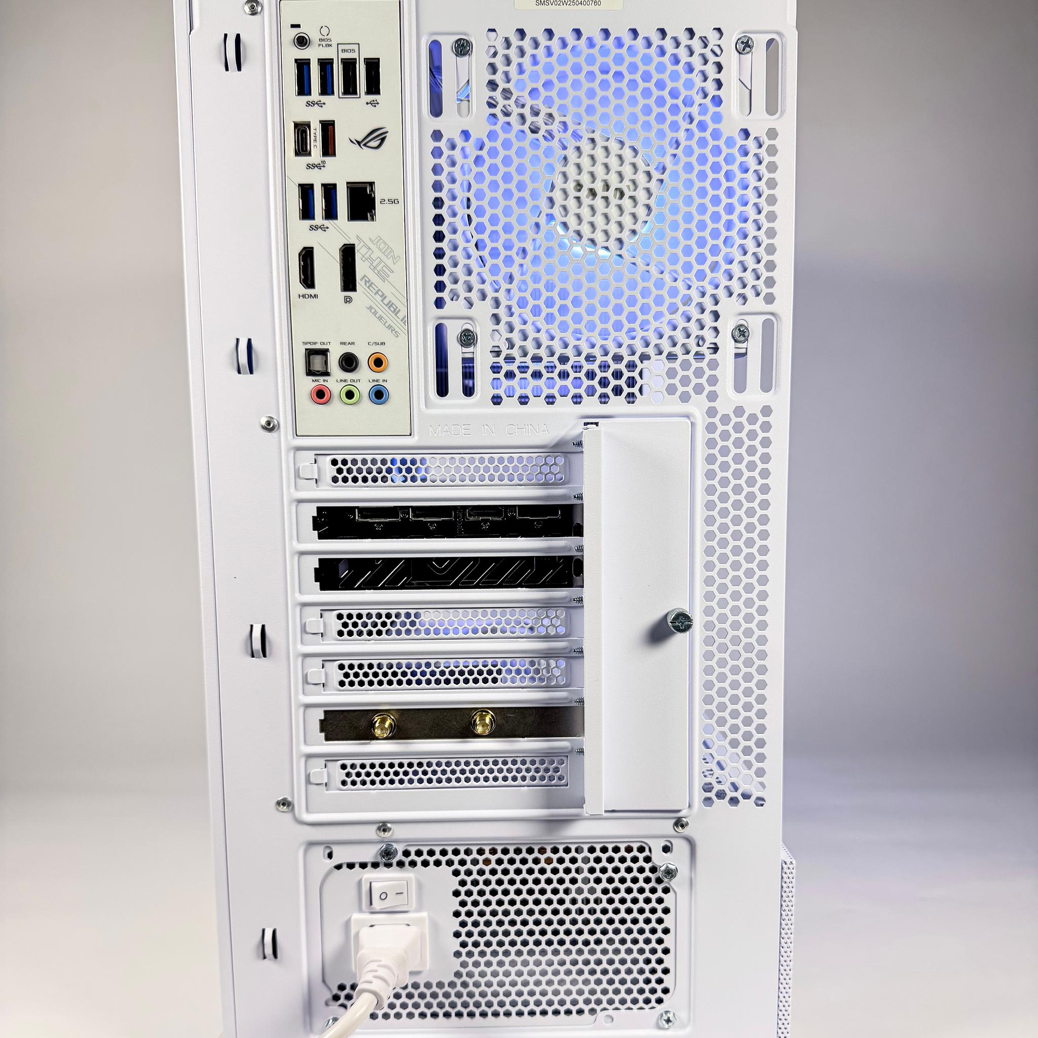 White & Silver Radeon RX 6600 XT Custom Gaming PC - Ryzen 5 5600X, 16GB RAM, 1TB NVMe SSD