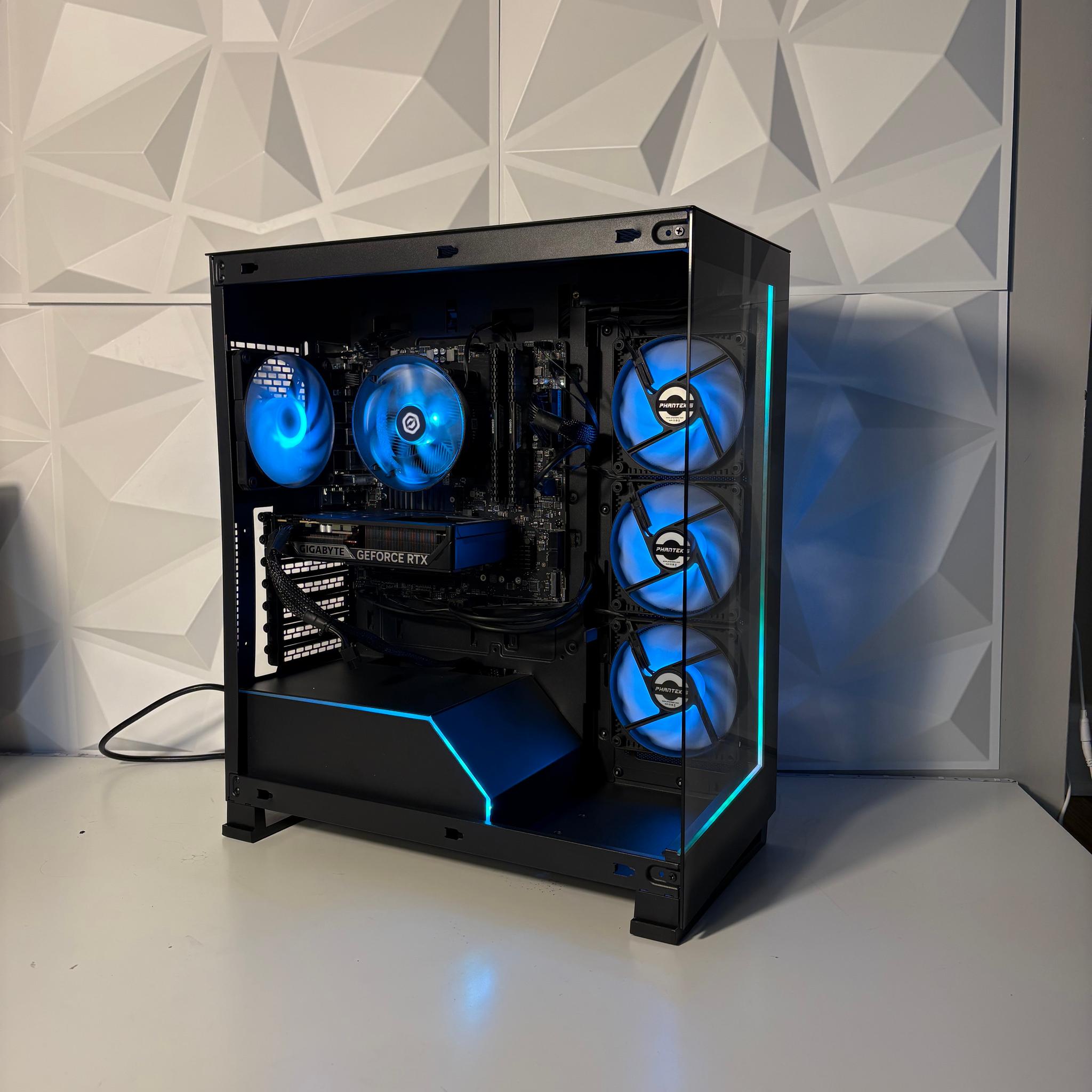 //Frost// Gaming PC - RTX 5060, Ryzen 5 5500, 32GB, 1TB - RGB, Wi-Fi, Bluetooth (By EXT PCs)