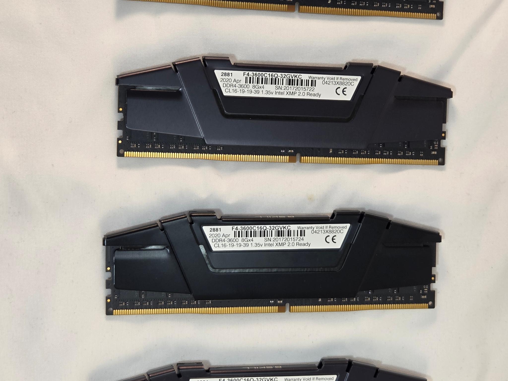 G.Skill Ripjaws V DDR4 3600Mhz 32GB (8x4GB) Black