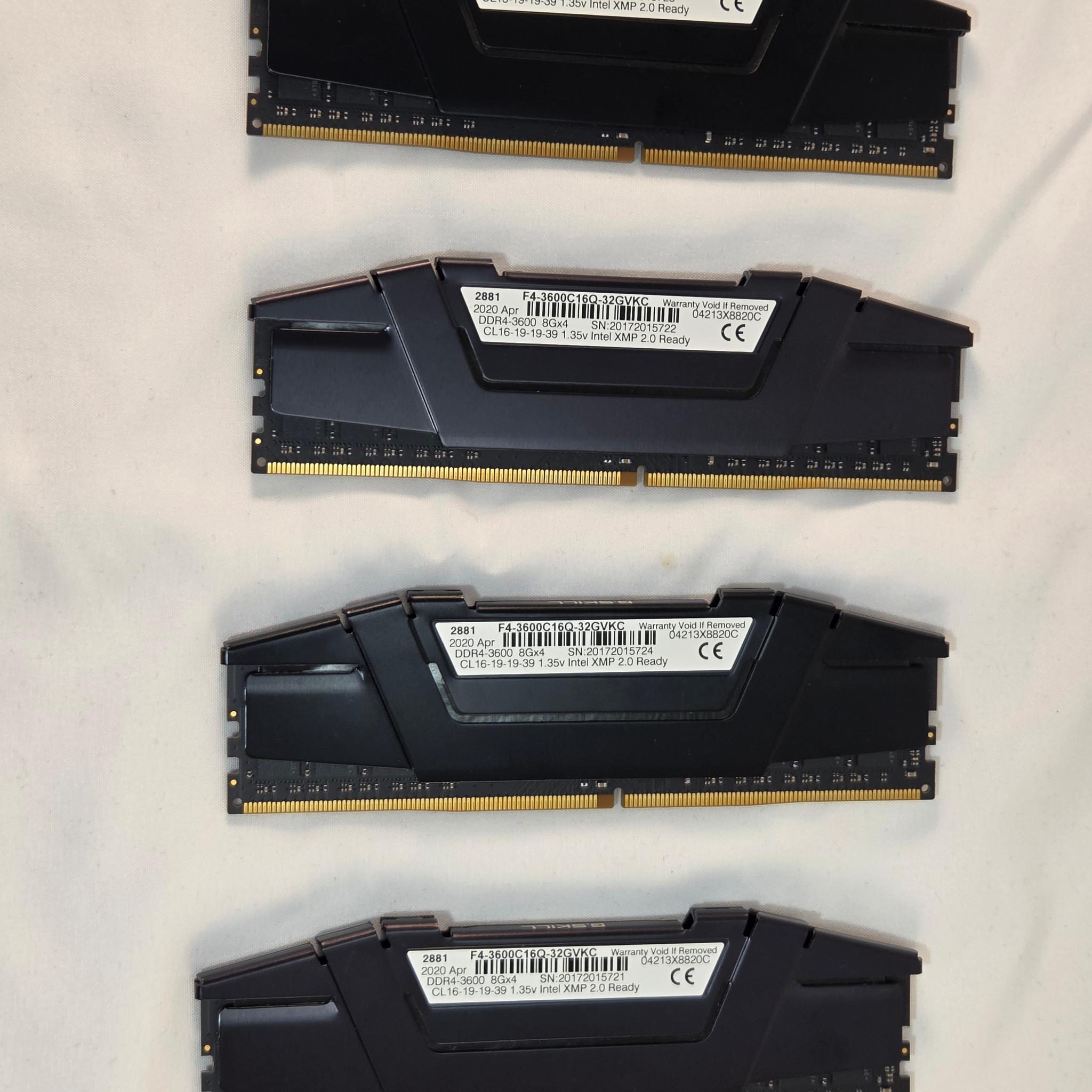 G.Skill Ripjaws V DDR4 3600Mhz 32GB (8x4GB) Black