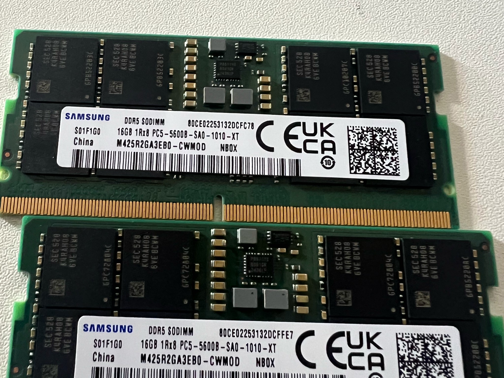 Samsung 32GB DDR5 Laptop RAM Kit (2 x 16GB) 5600MHz SODIMM - Brand New Pull