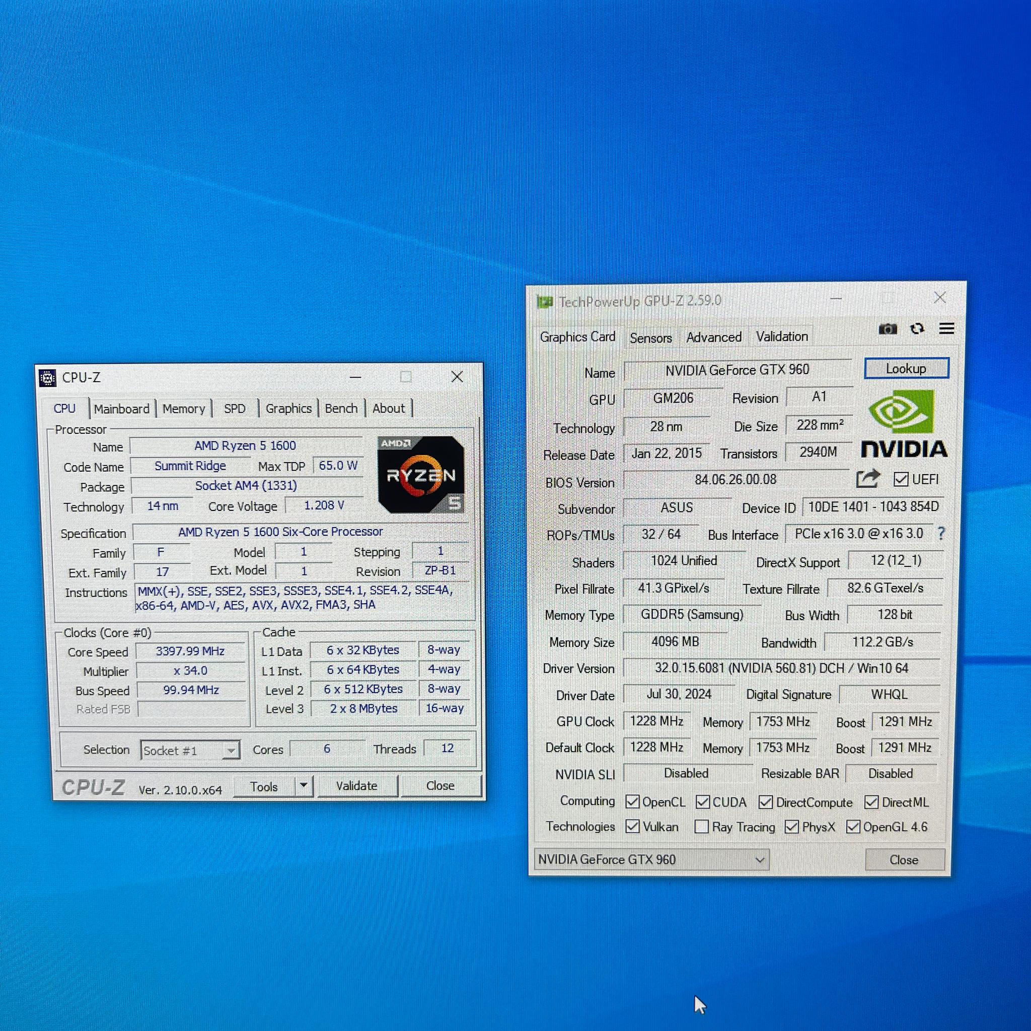 GTX 960 4GB, Ryzen 5 1600 Gaming PC