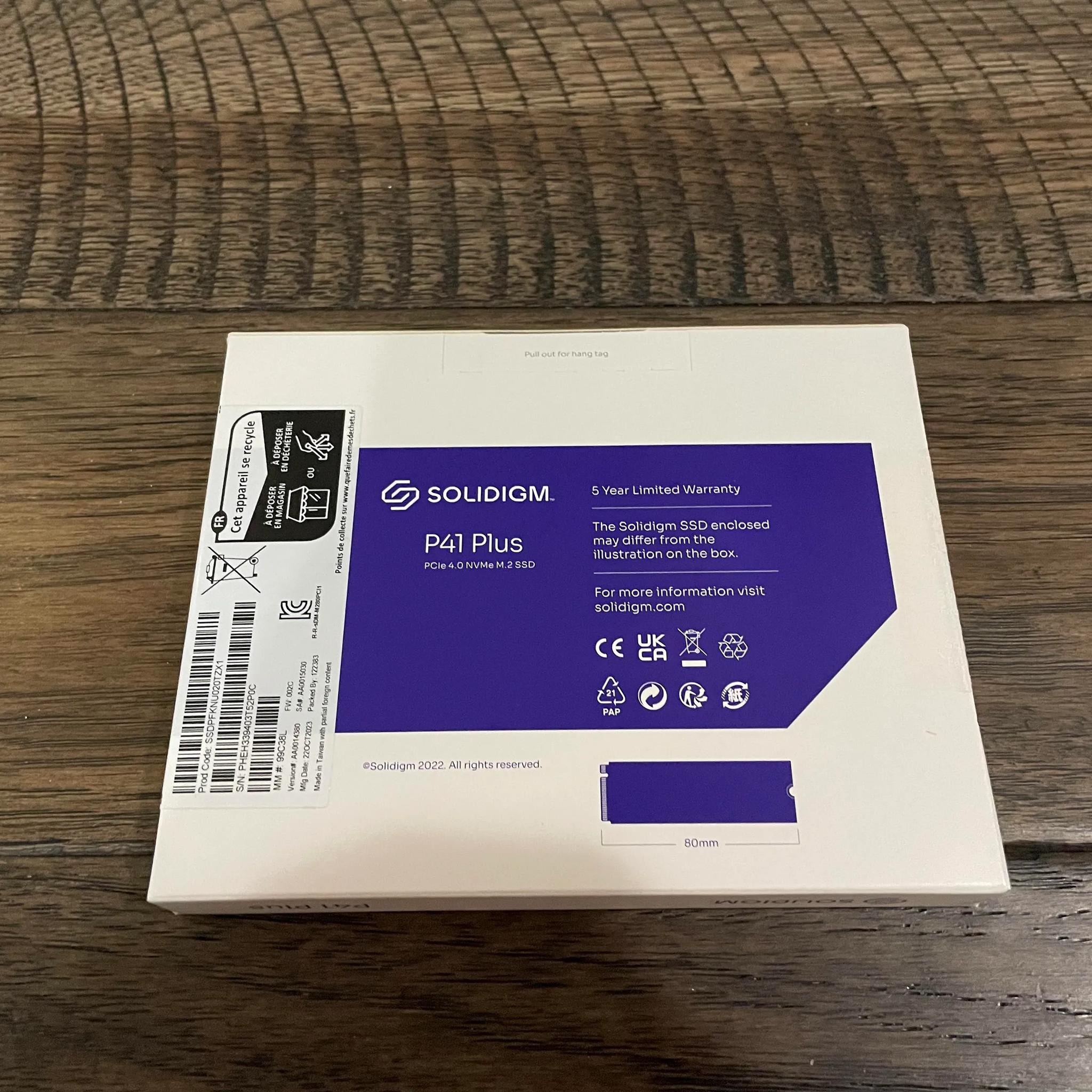 2TB Solidigm P41 Plus M.2 2280 NVMe SSD (NEW)