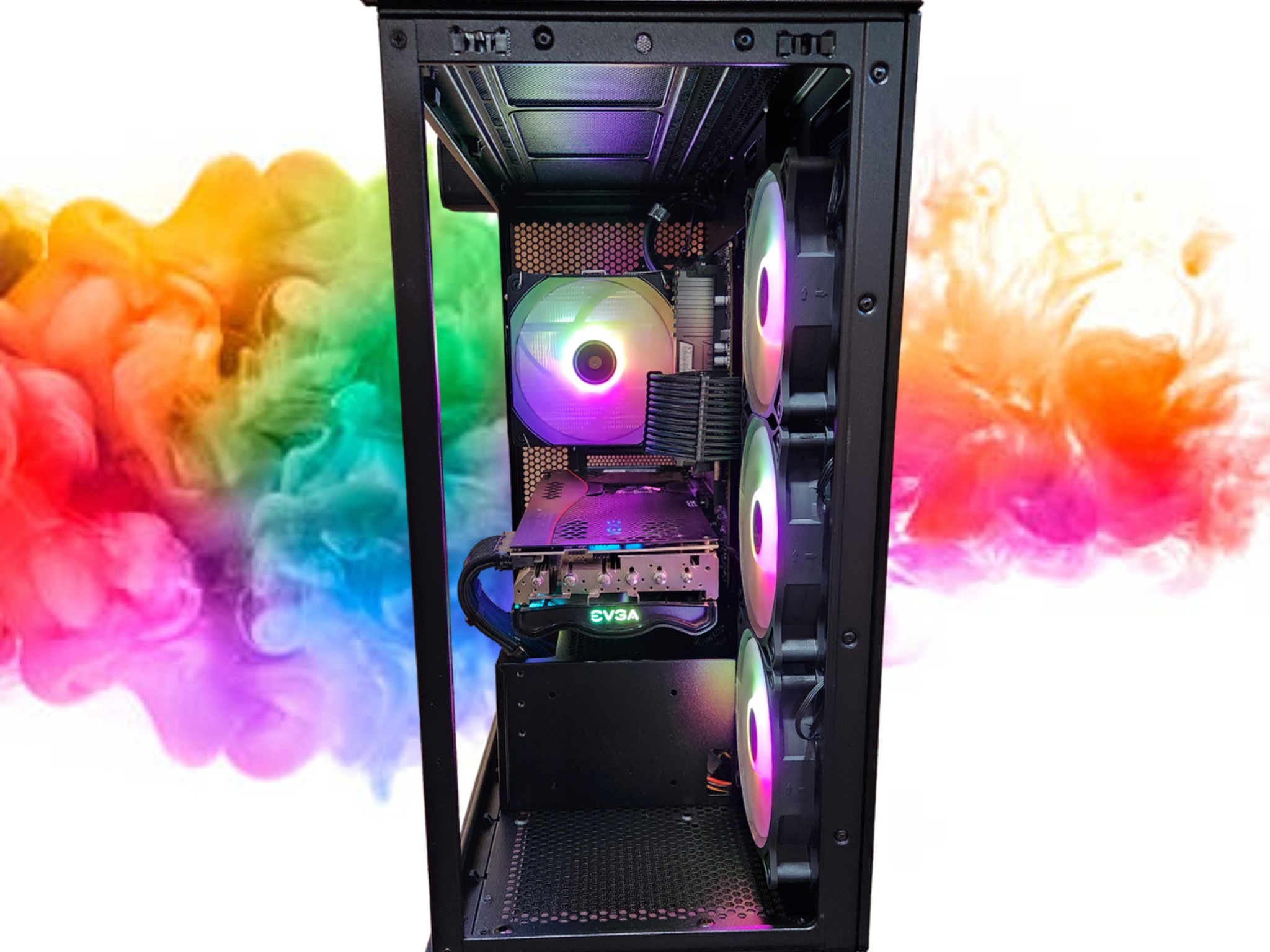 XMAS SALE: RTX 3080 + Ryzen 5600G + 32GB RAM + 1TB SSD + 5 Fans + Full RGB ( Black RGB Gaming PC )