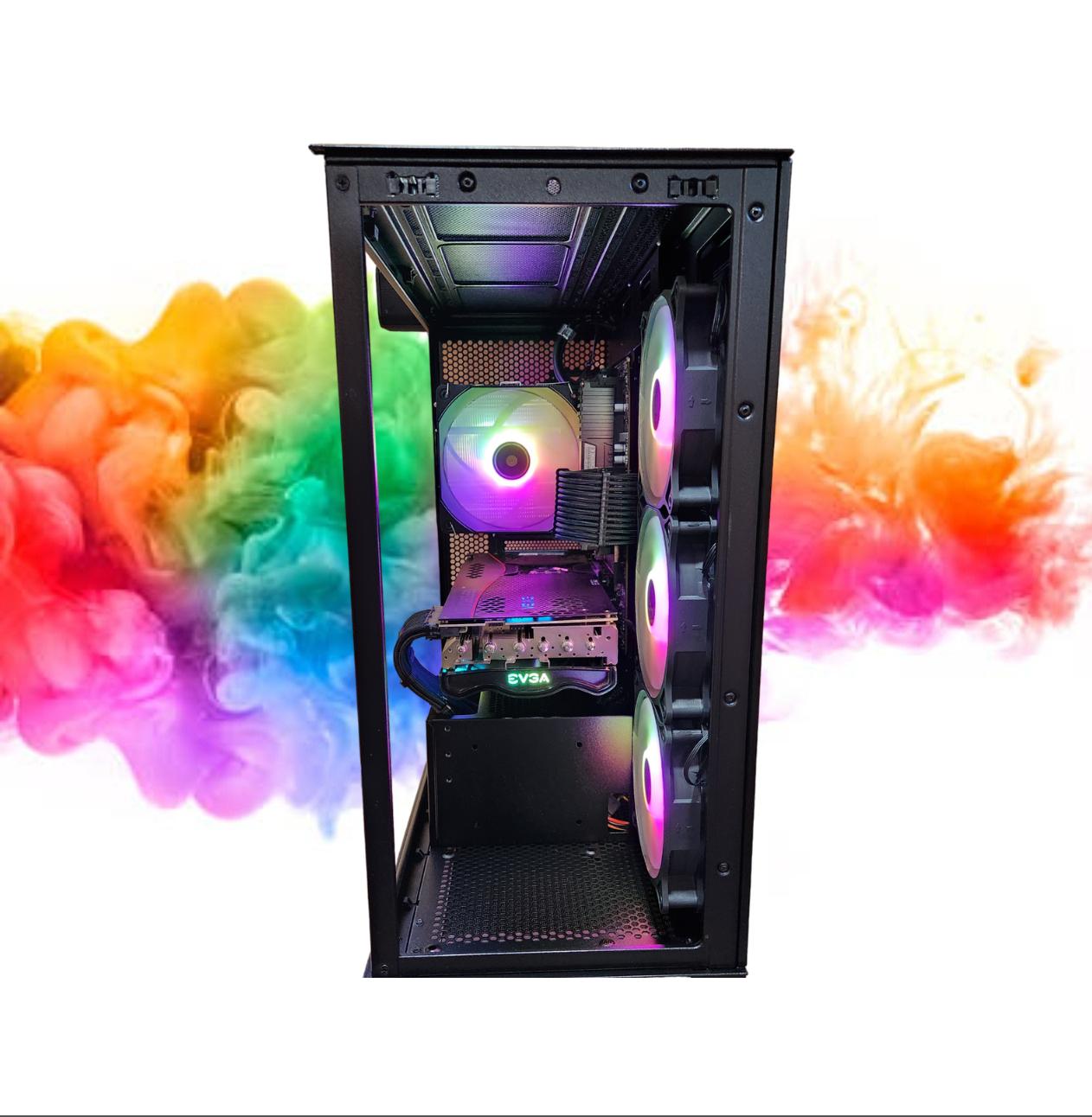 XMAS SALE: RTX 3080 + Ryzen 5600G + 32GB RAM + 1TB SSD + 5 Fans + Full RGB ( Black RGB Gaming PC )