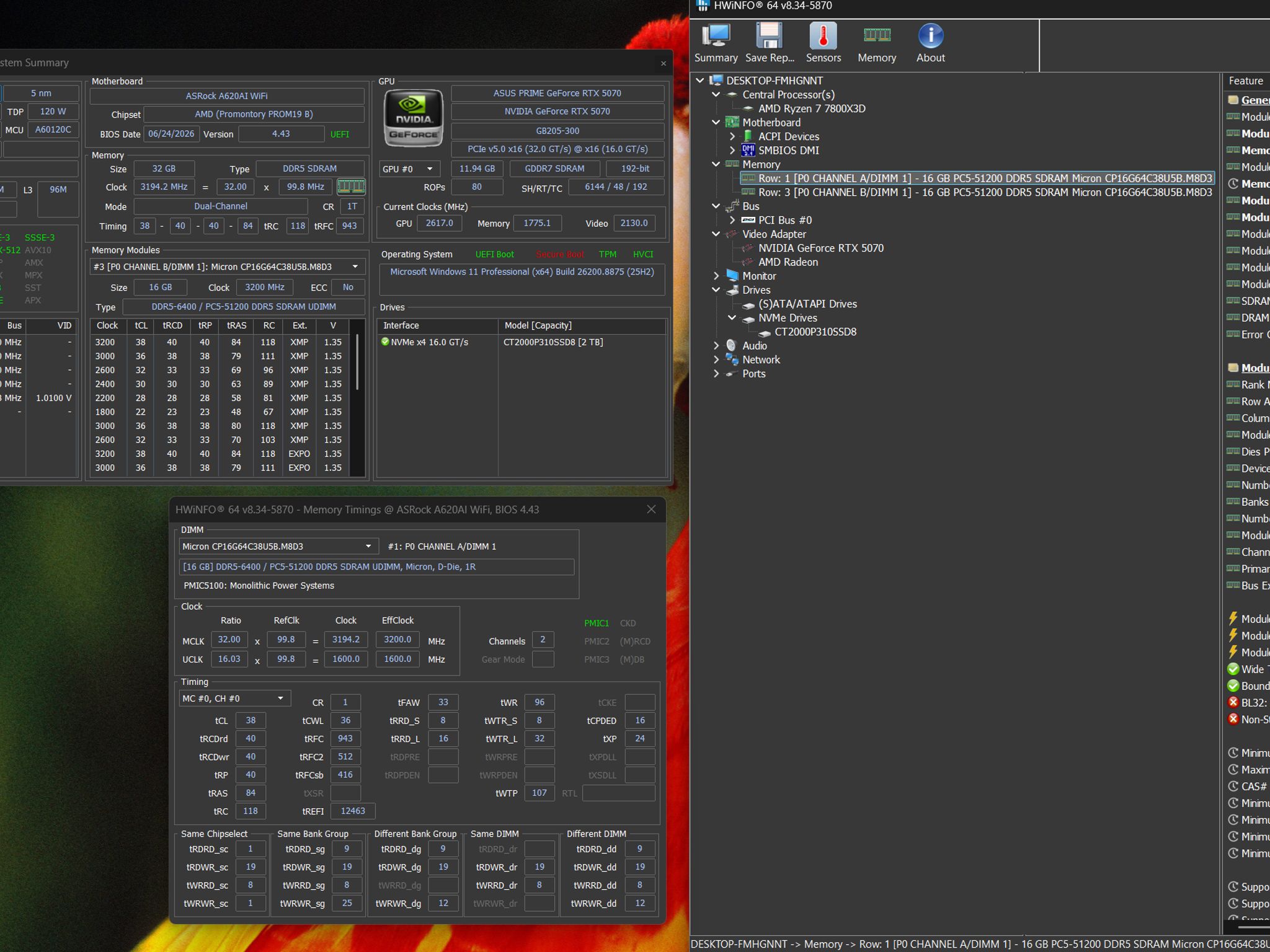 "Dark Ore" | 7800X3D | Asus 5070 | 32GB DDR5 | 2TB Nvme |