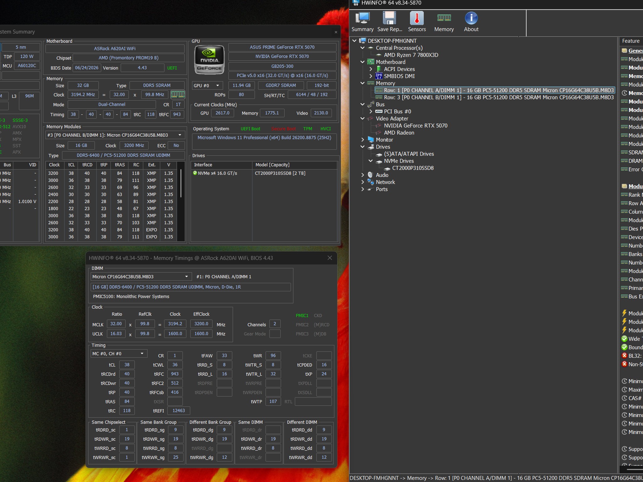 "Dark Ore" | 7800X3D | Asus 5070 | 32GB DDR5 | 2TB Nvme |