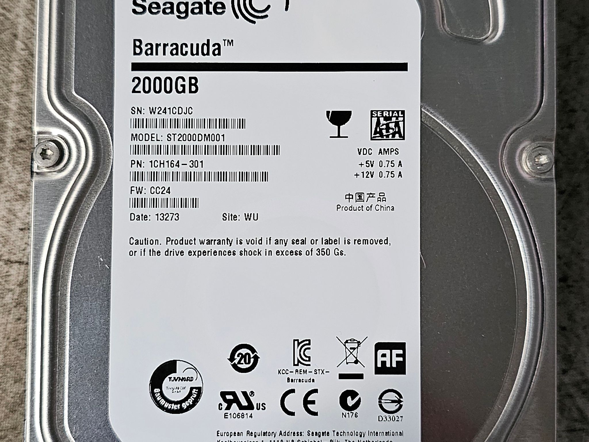 Seagate Barracuda 2TB SATAIII 3.5" 7200RPM HDD