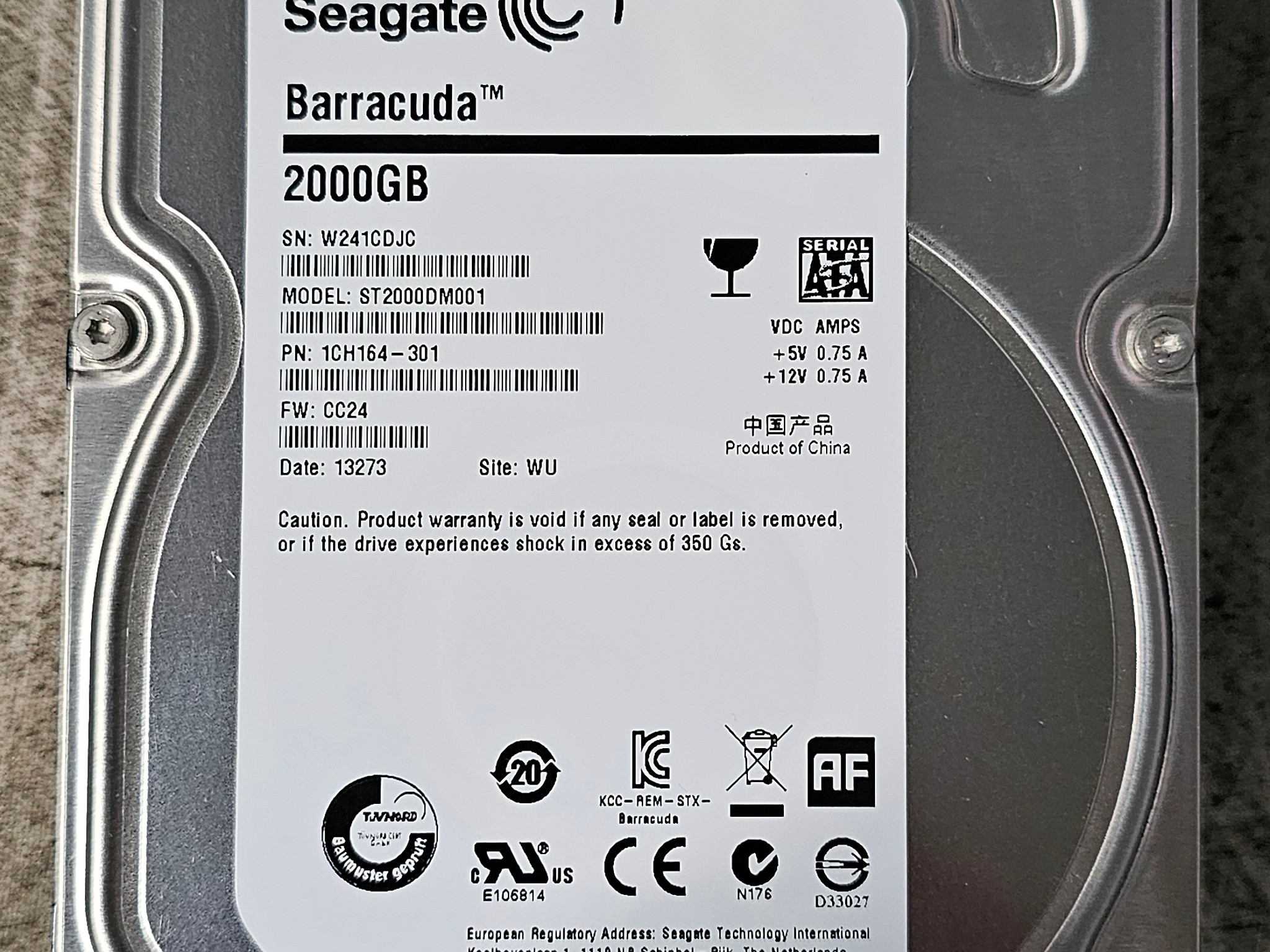 Seagate Barracuda 2TB SATAIII 3.5" 7200RPM HDD