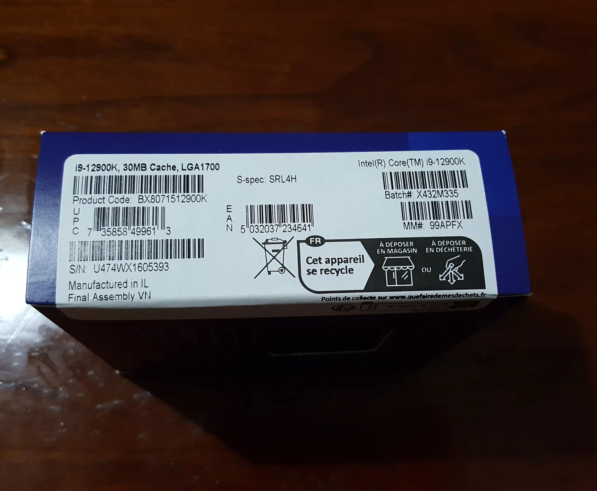 Intel Core i9-12900K CPU