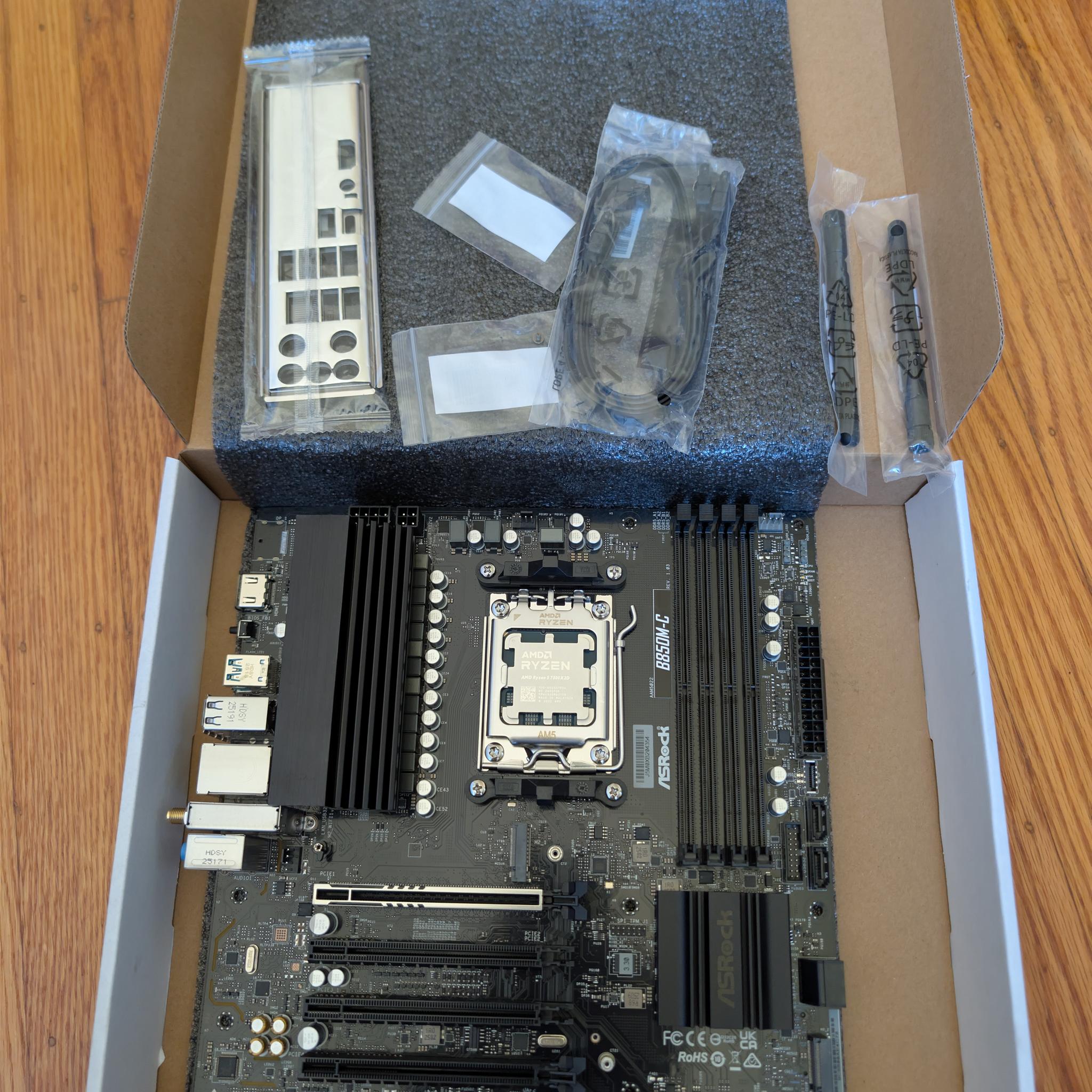 AMD Ryzen 5 7500X3D + ASRock B850M-C AM5 Motherboard Bundle