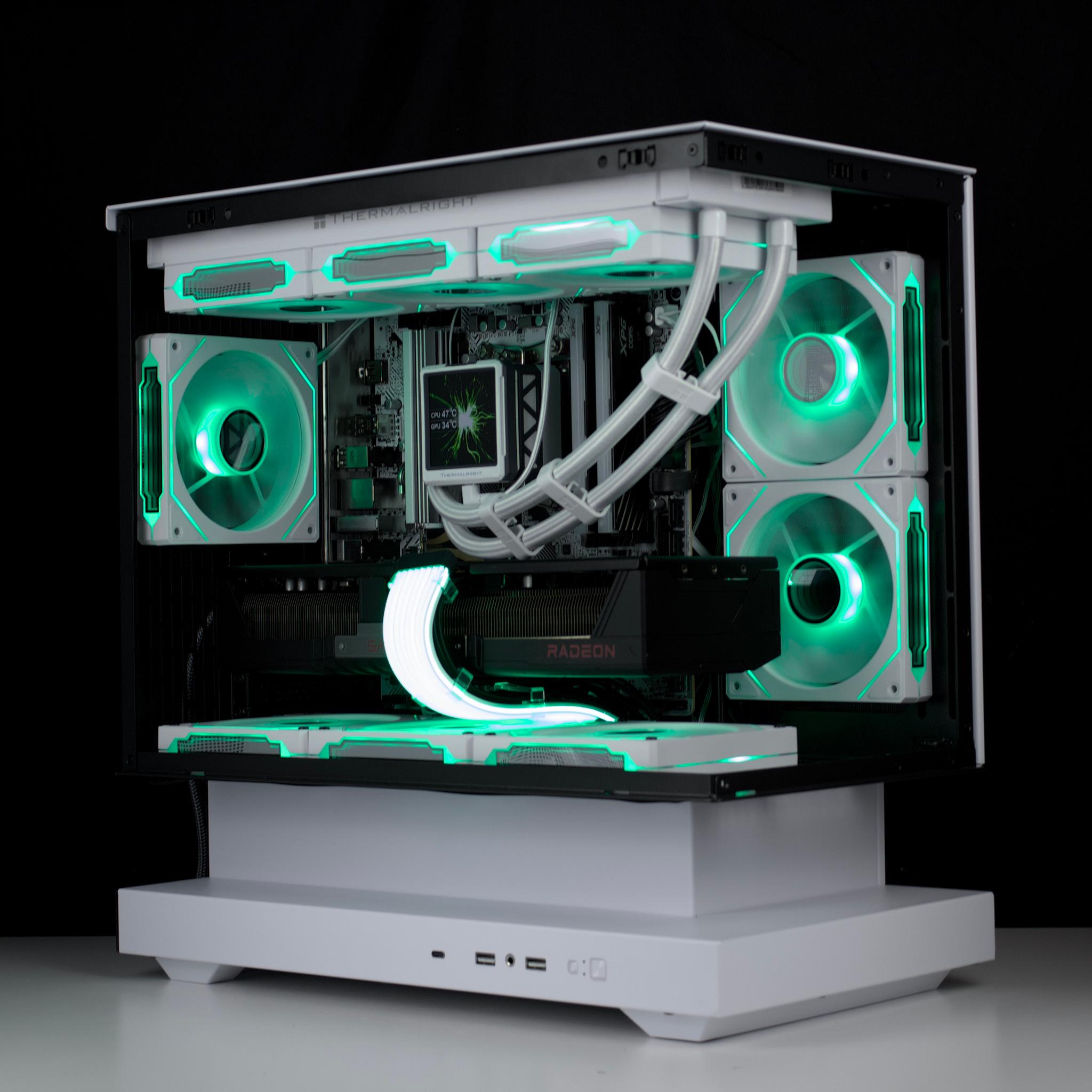 🧊⚡🗡️Panda - 1440P Gaming PC | RX 9070 XT, Ryzen 9 7900X3D, 32GB RAM, 2TB SSD | LCD Screen 🗡️⚡🧊