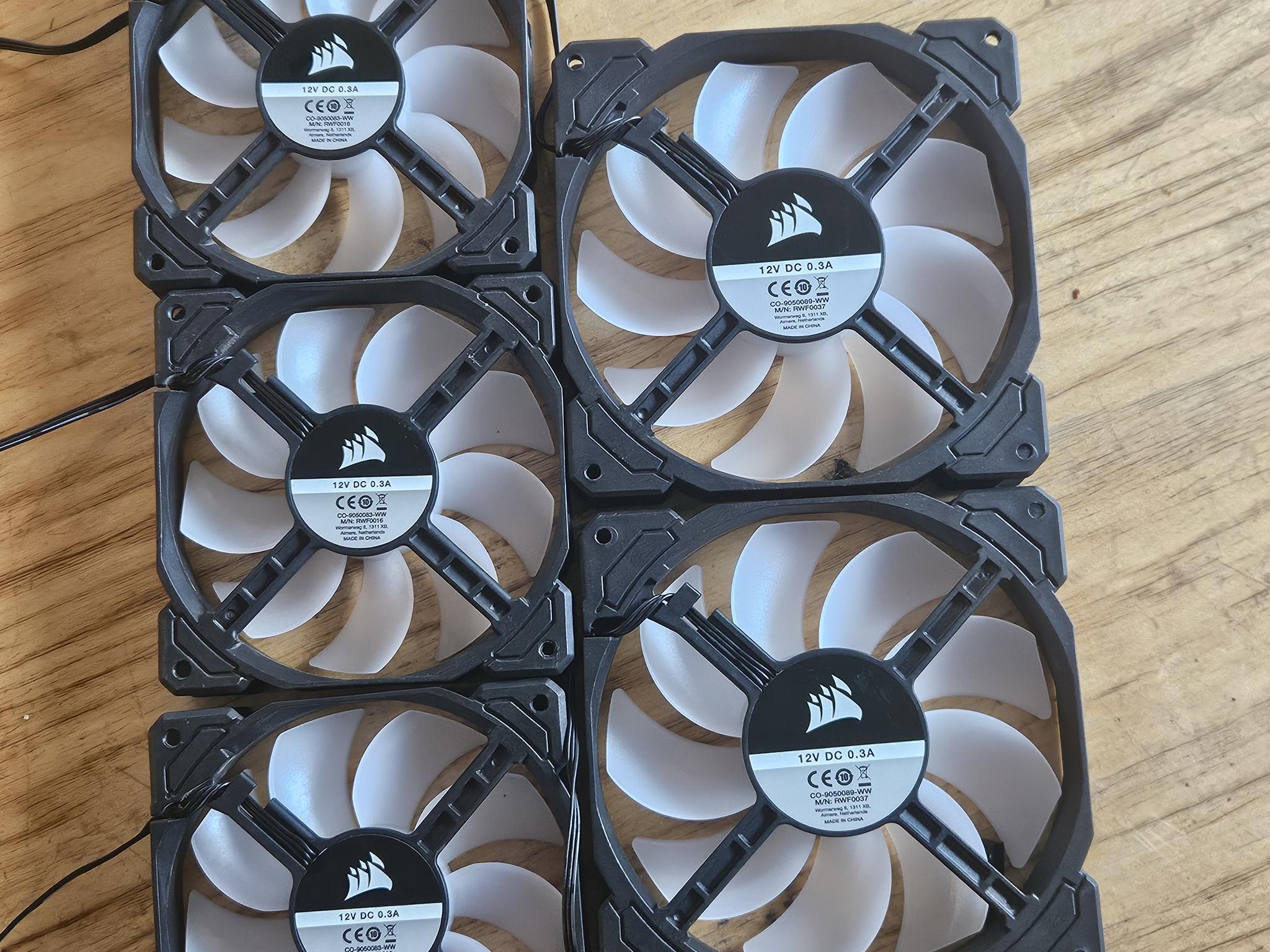 corsair 3 pin RGB fans