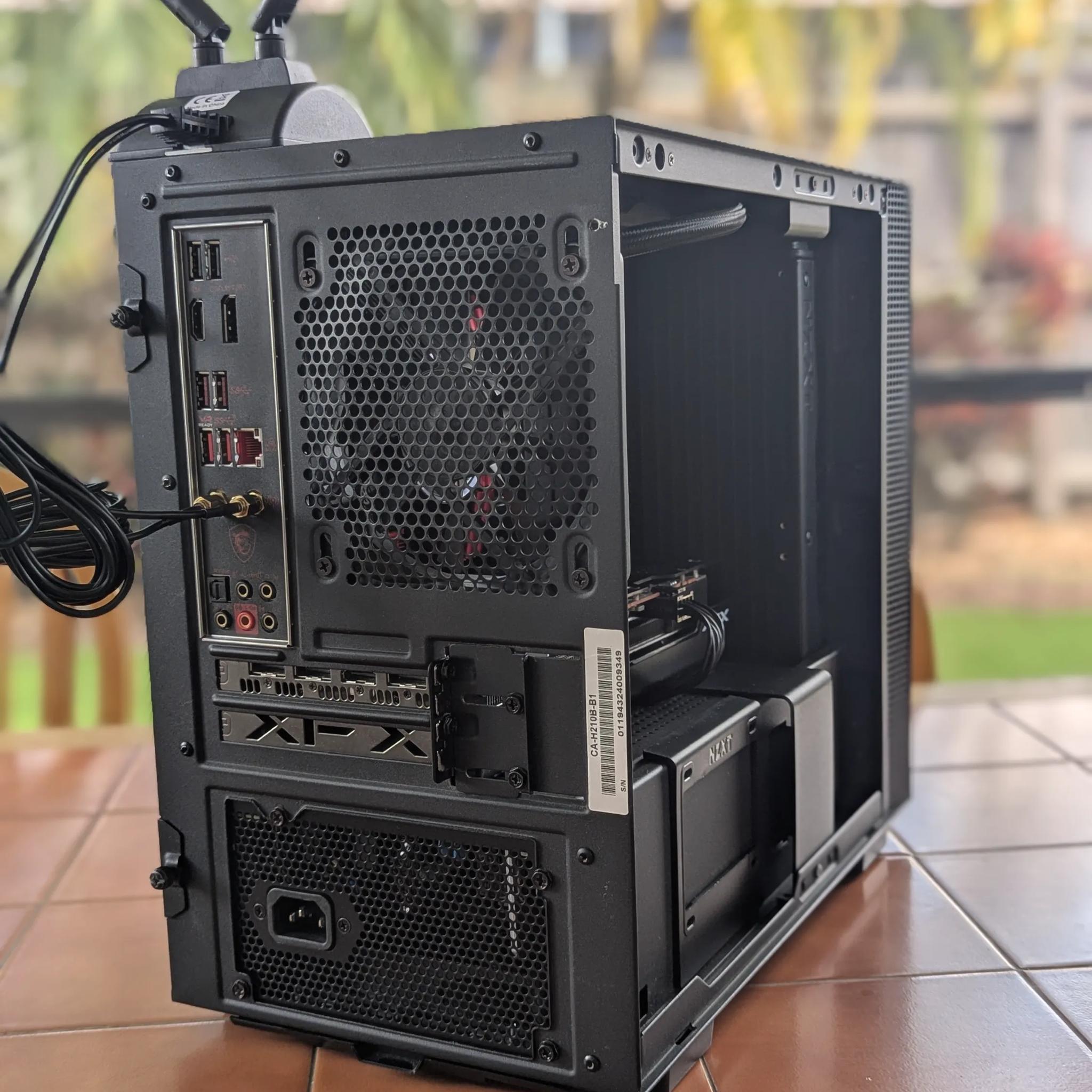 Obsidian Flame - ITX Build i7 9700k, RX 6600 XT, 16GB RAM, 512GB NVMe SSD, 1TB HDD, AIO