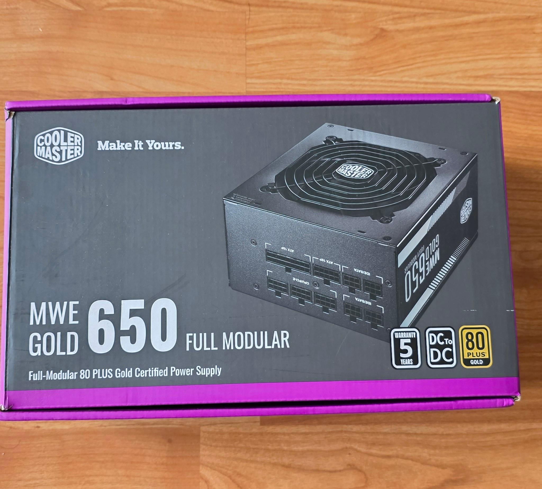 Cooler Master MWE 650 Gold Full Modular 650W 80+ Gold ATX Power Supply