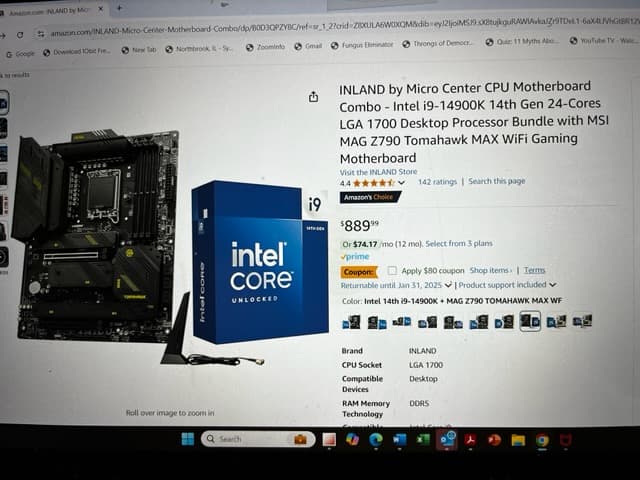 INTEL  14th i9 – 14900K+MAG Z790 TOMAHAWK MAX WF