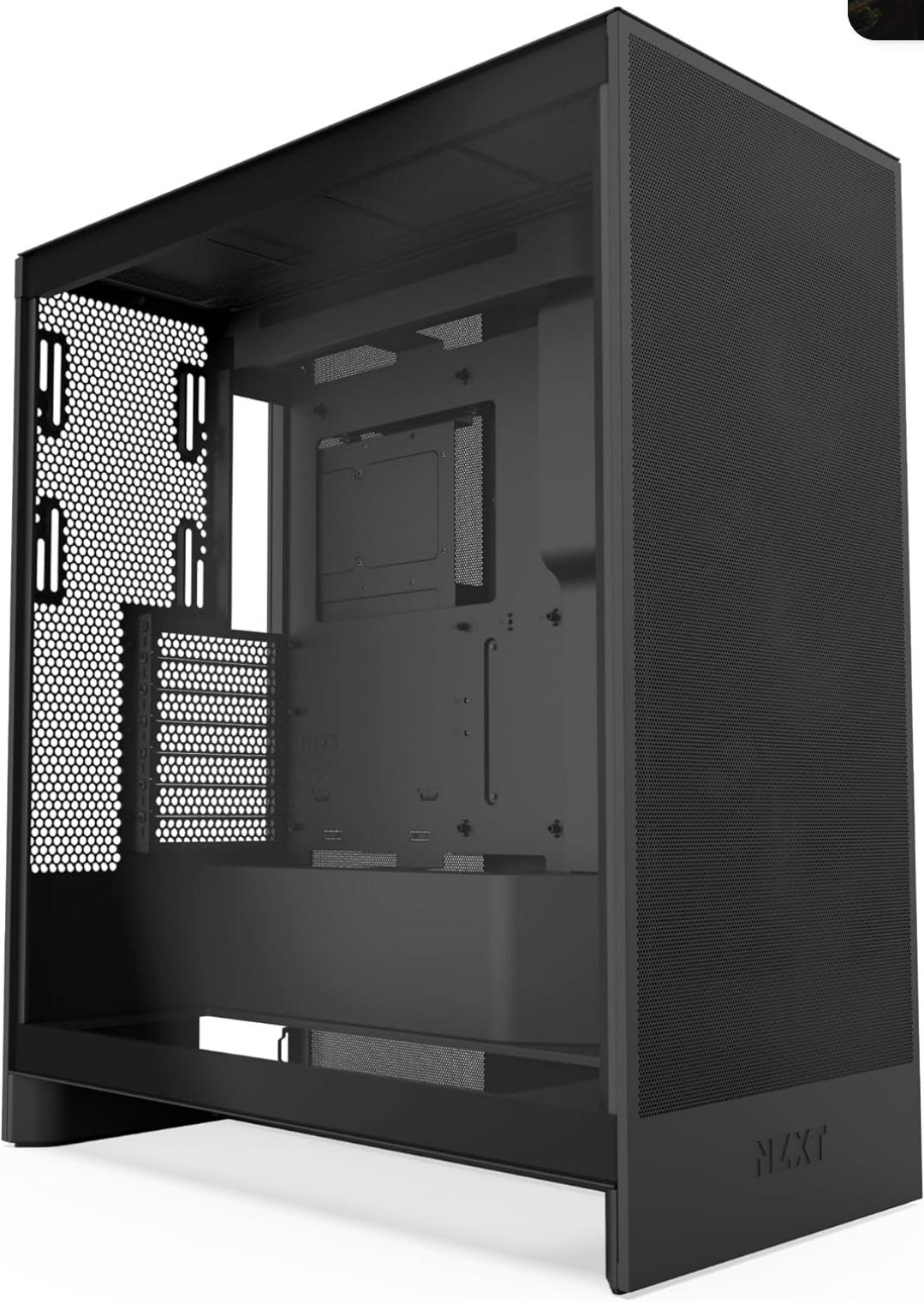 NZXT H7 Flow 2024 - Mid-Tower ATX Airflow Case - Includes Pre-Installed 3 x 120mm Fans - CM-H72FB-01
