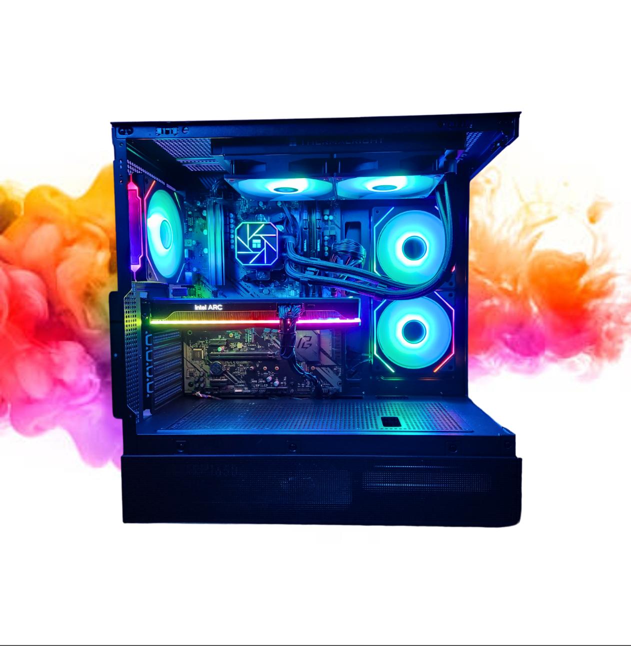 SALE: ARC a770 16GB + Ryzen 5 3600x + 32GBs DDR4 RAM + 1TB SSD + 5 RGB Fans ( Black RGB Gaming PC )