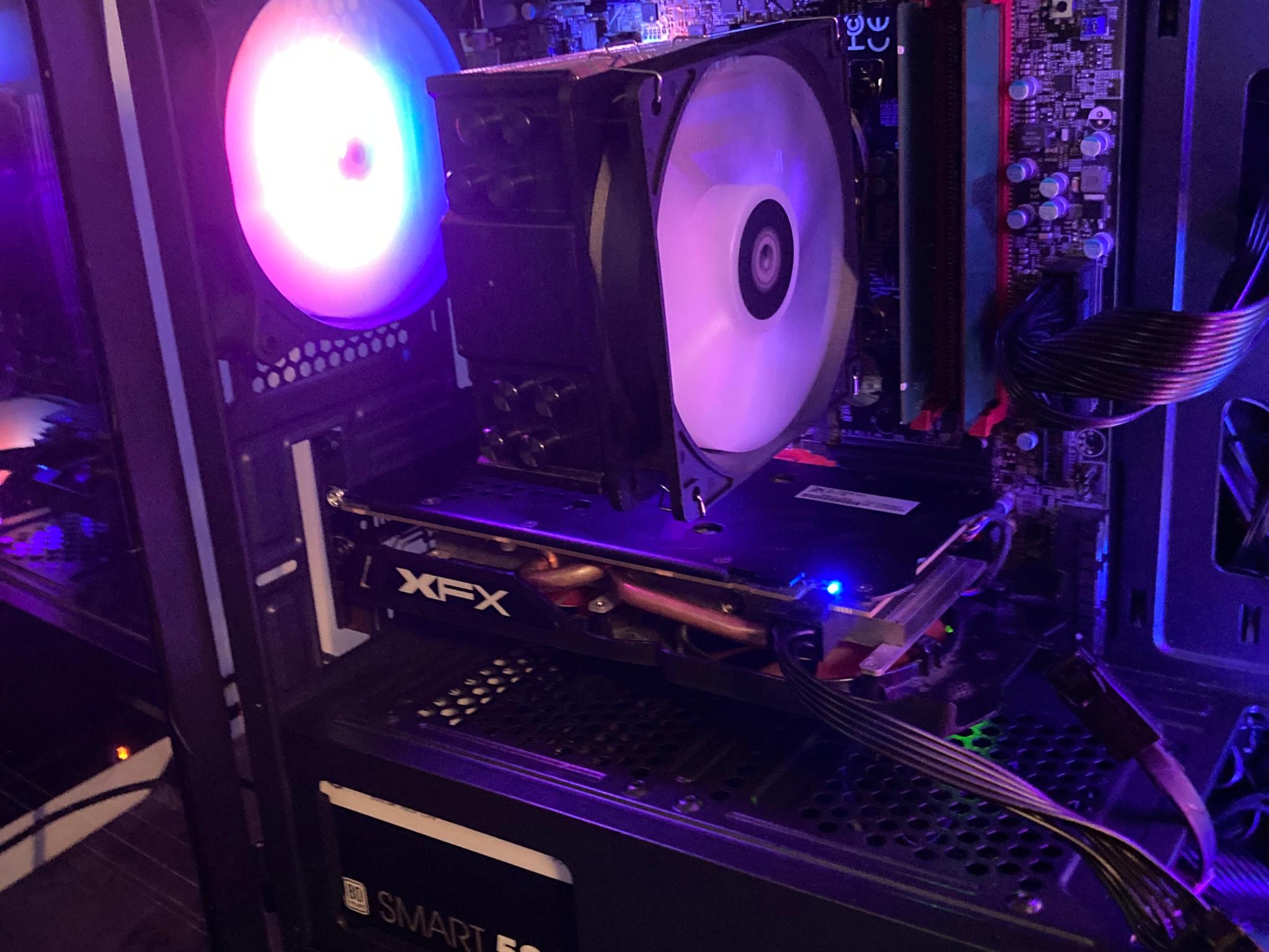 🔥 1080P GAMING PC – i7-6700 / RX 570 4GB / 256GB SSD / ARGB RGB Case / Win10 Pro 🔥