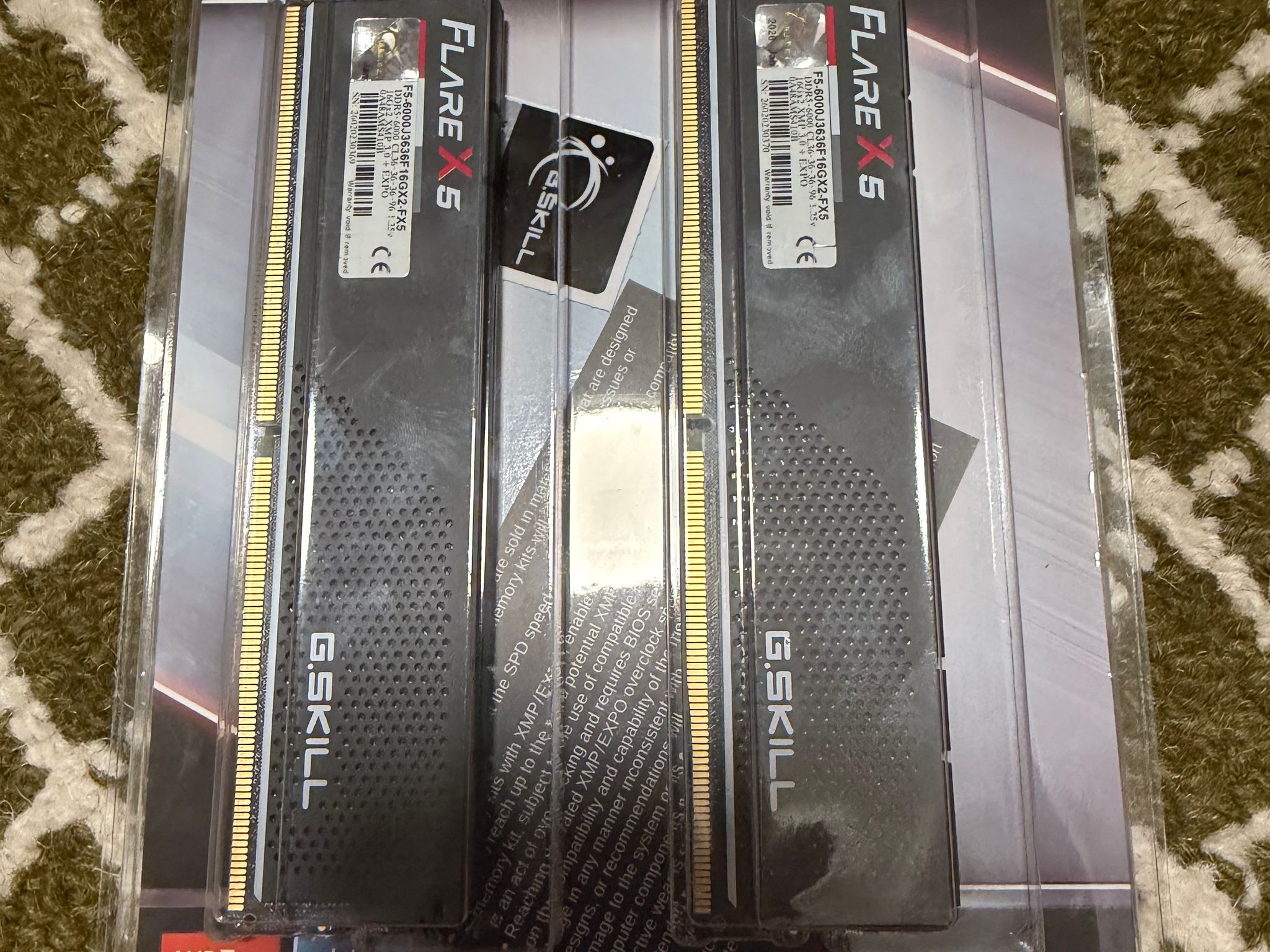 NEW G.Skill Flare X5 Series 32GB (2 x 16GB) DDR5-6000 PC5-48000 CL36 Dual Channel Desktop Memory Kit