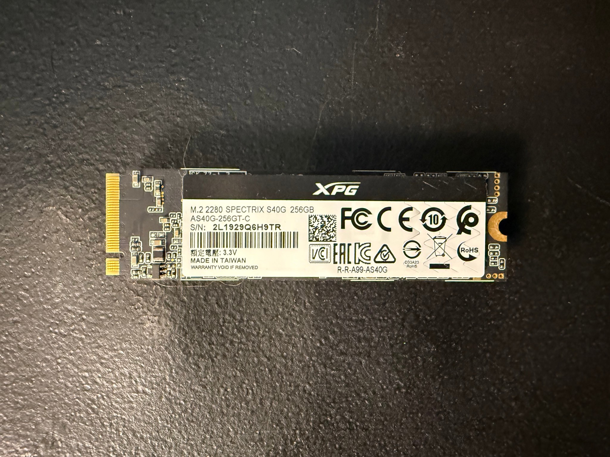 ADATA XPG SPECTRIX S40G RGB 256GB
