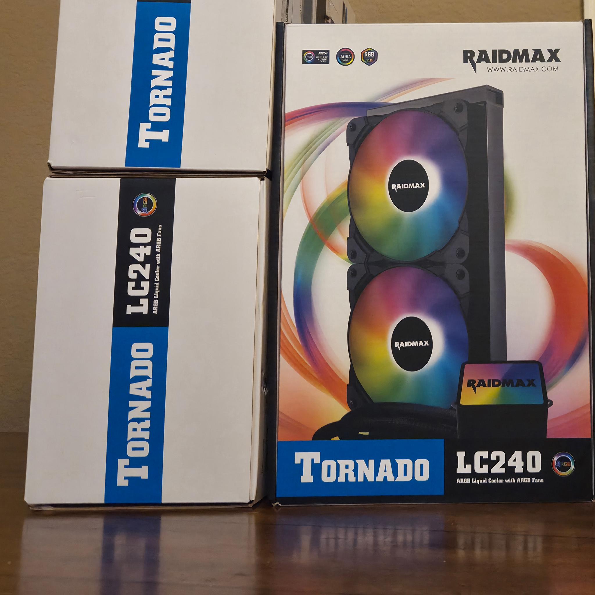 Raidmax Tornado LC240 ARGB AIO Combo Deal x2!! LGA1700/1851/AM4!