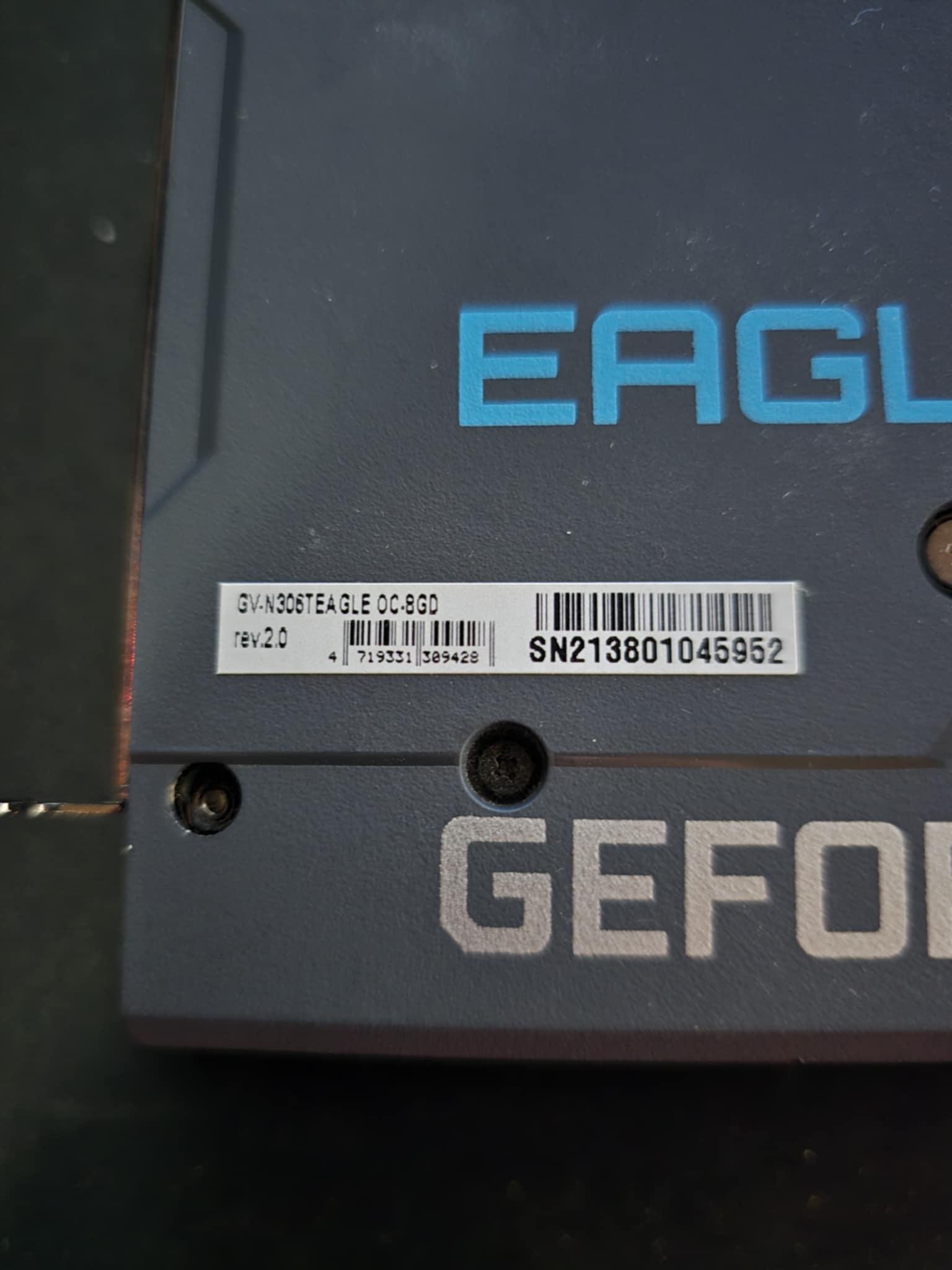 GIGABYTE GeForce RTX 3060 Ti GV-N306TEAGLE OC-8GD (rev. 2.0) Graphics Card