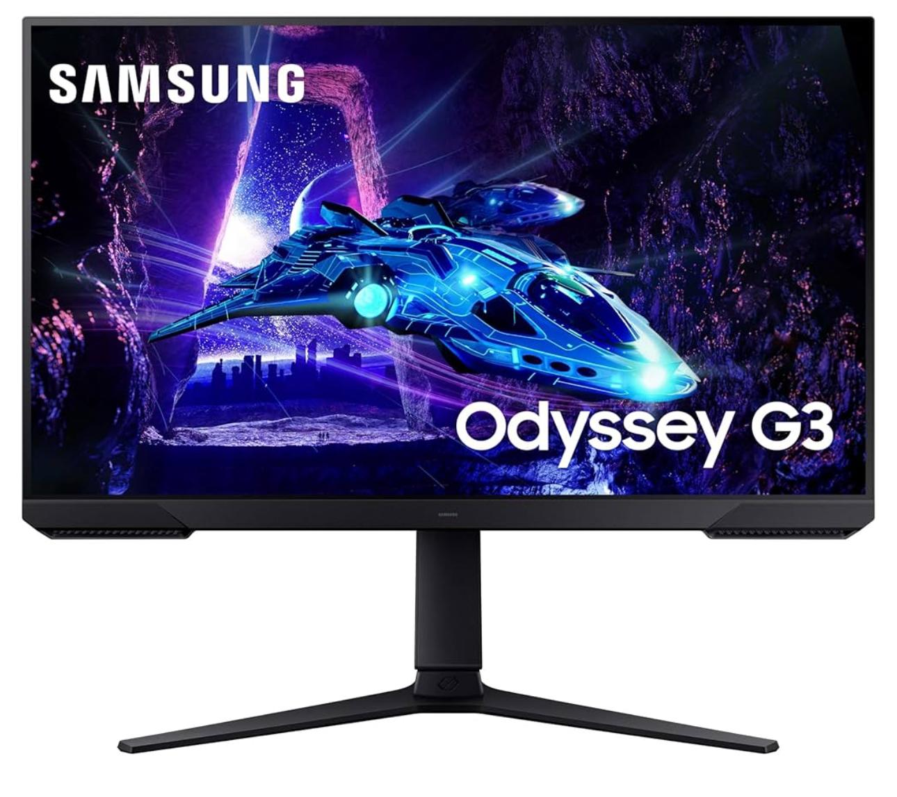 SAMSUNG 27-Inch Odyssey G3 Series FHD Gaming Monitor, 1ms, 180Hz, AMD FreeSync LS27DG302ENXZA 2024