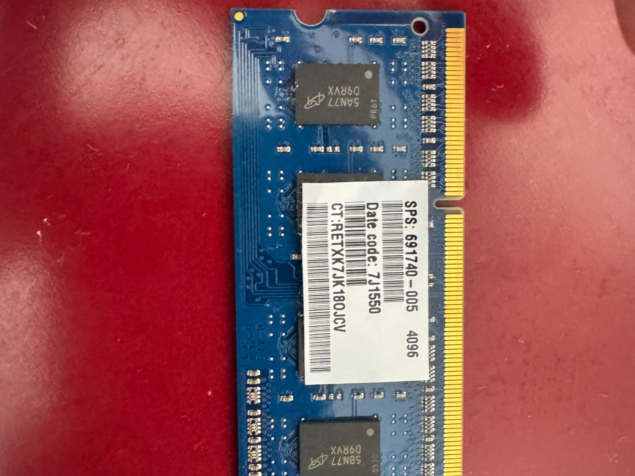 Kingston 4GB 1Rx8 PC3L-12800S DDR3 SODIMM Laptop Memory 9995417