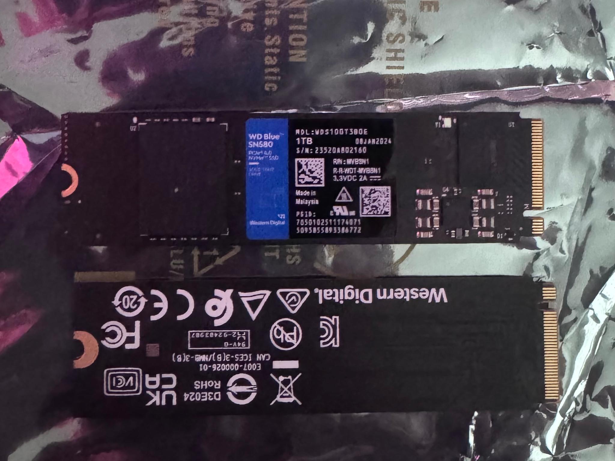 WD BLUE SN580 1TB M.2 PCIe Gen4 x4