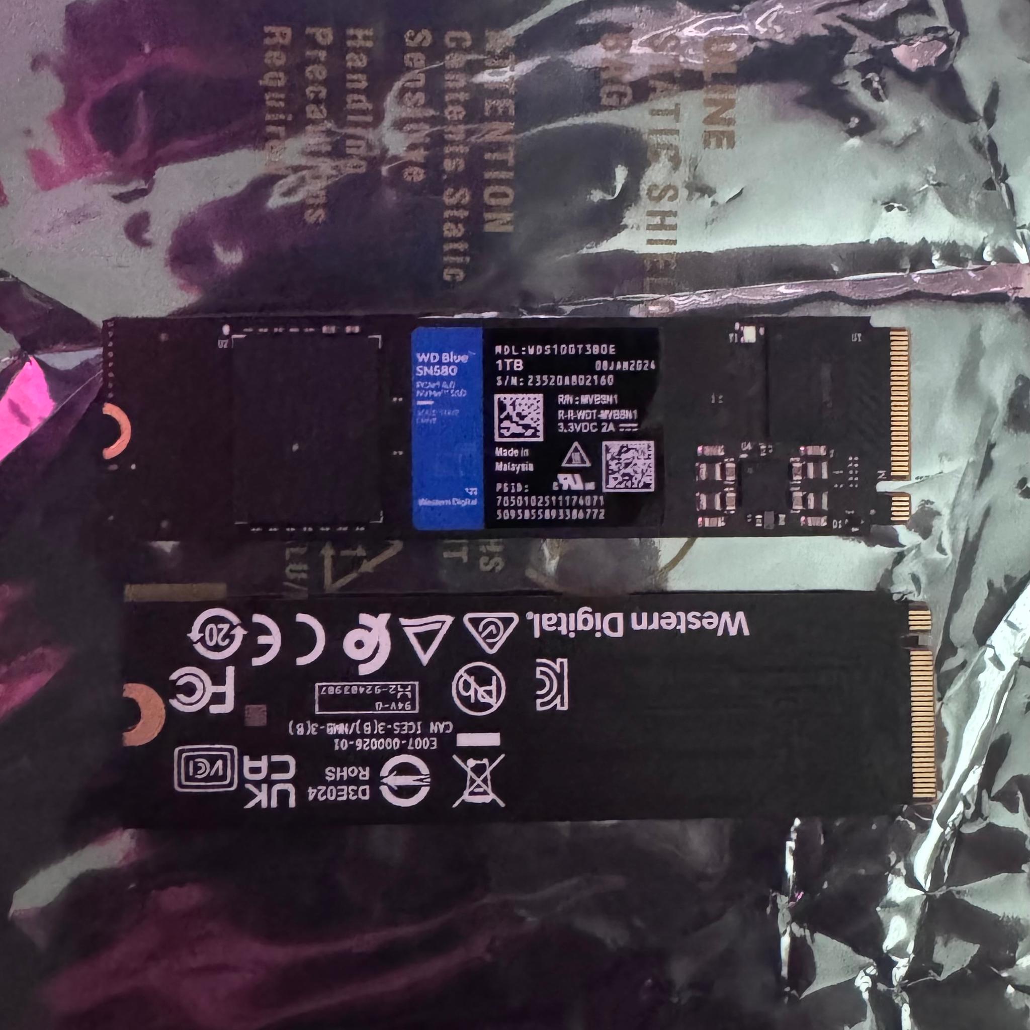 WD BLUE SN580 1TB M.2 PCIe Gen4 x4