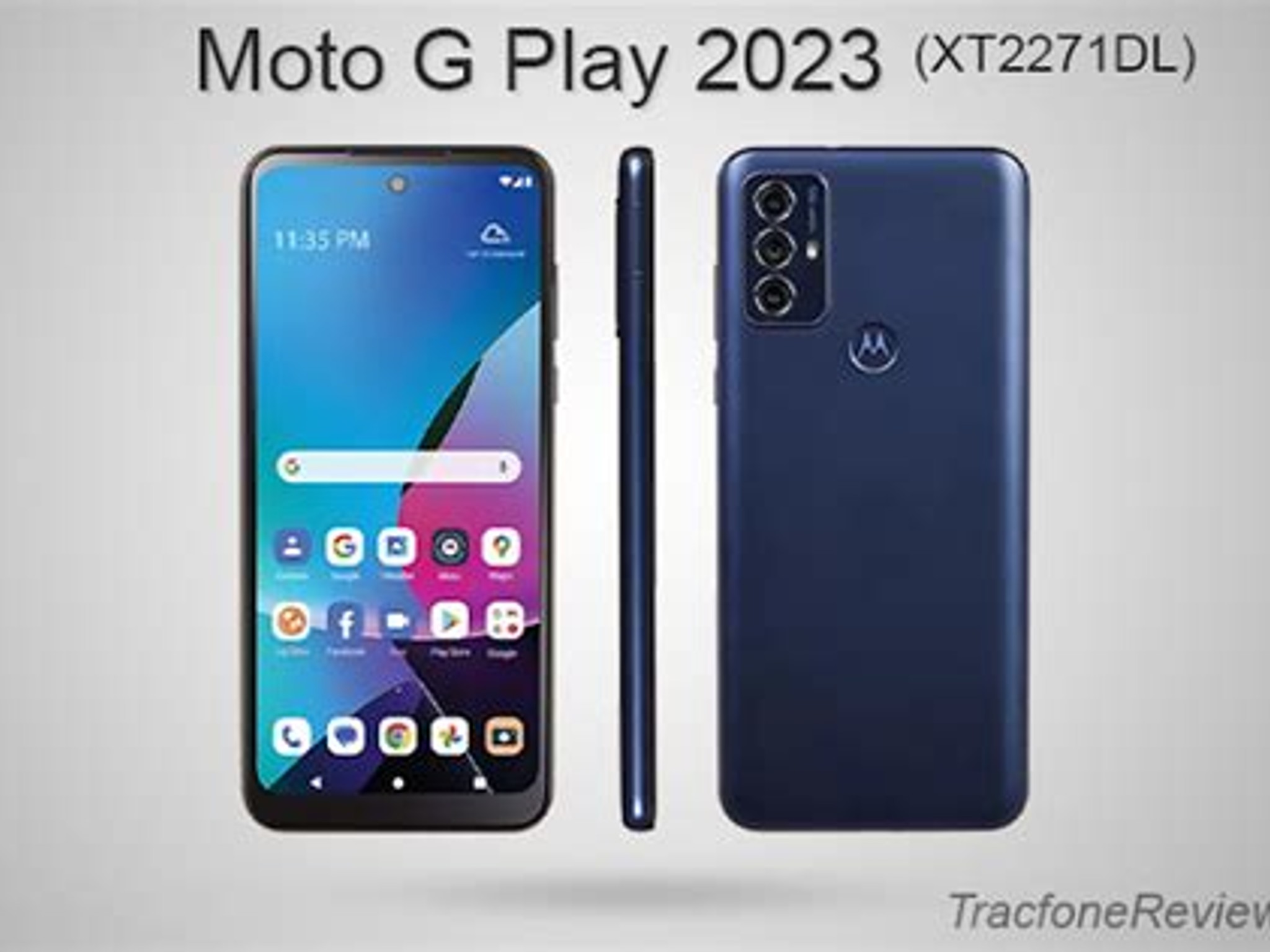 Motorola Moto G Play 2023, 32gb ROM, 3gb RAM, Blue, Locked AT&T